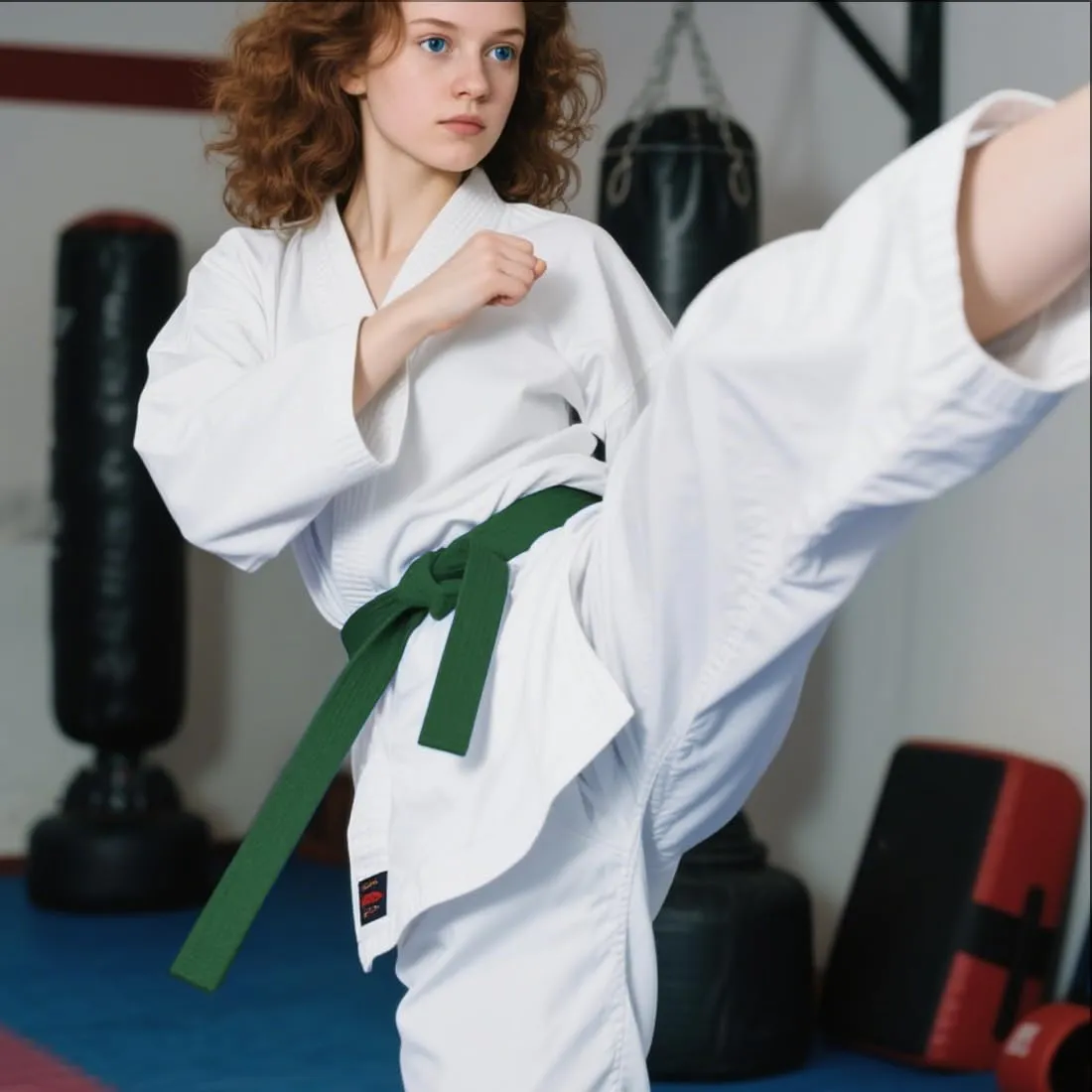 COYUN Cintura Professionale Arti Marziali in Cotone, Verde, 220cm per Taekwondo, Judo e Karate - immagine 5