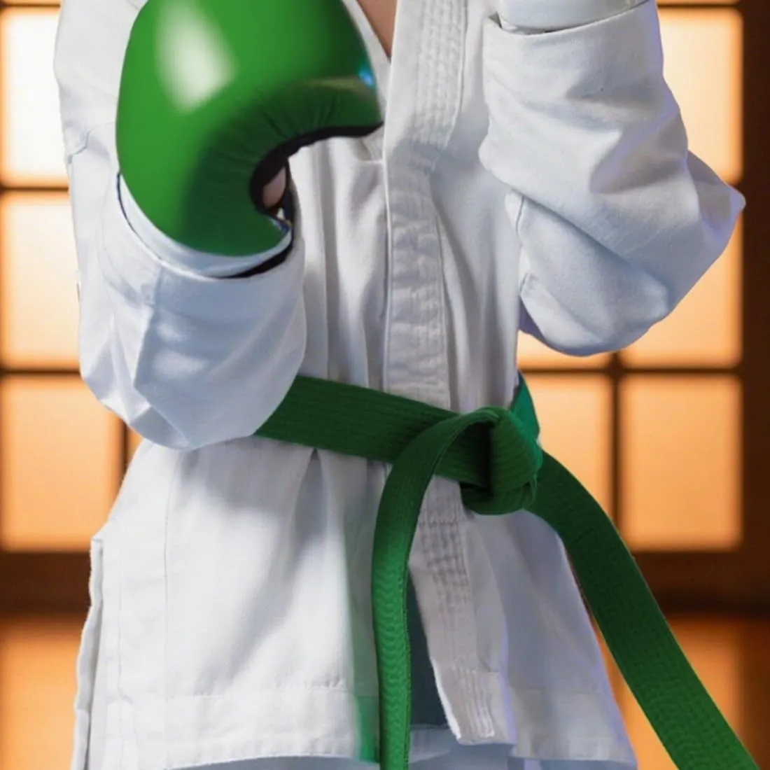 COYUN Cintura Professionale Arti Marziali in Cotone, Verde, 220cm per Taekwondo, Judo e Karate - immagine 6