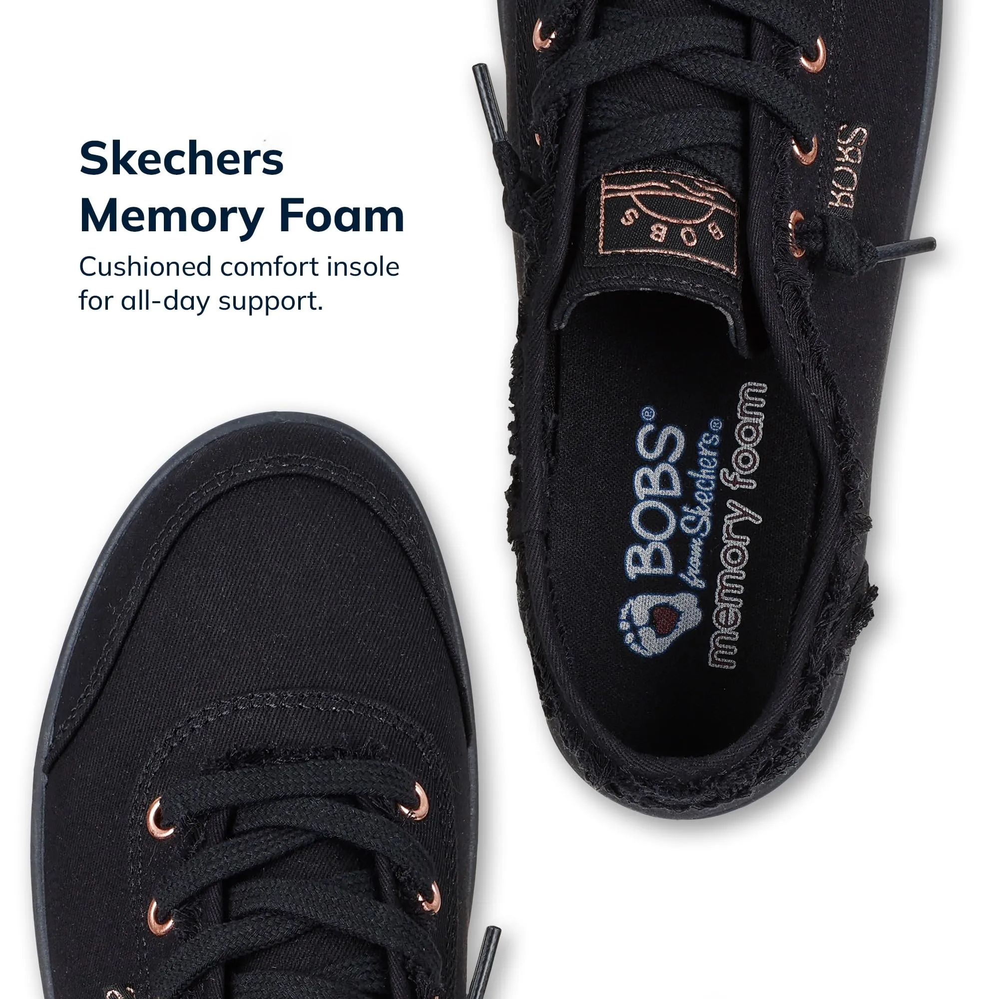 Skechers Bob's B Cute Scarpe da Ginnastica Donna Nero 33492-BBK - immagine 3