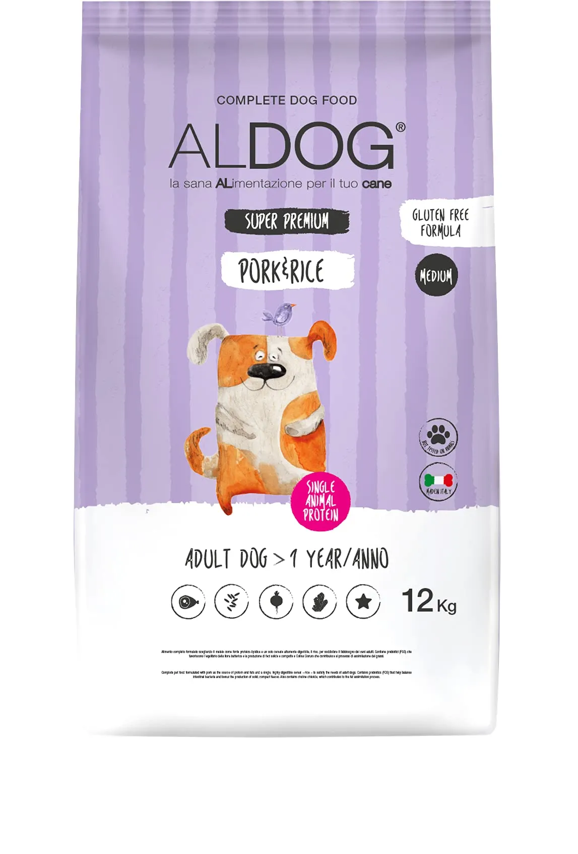 AlDog Pork & Rice Medium 12 kg - immagine 1