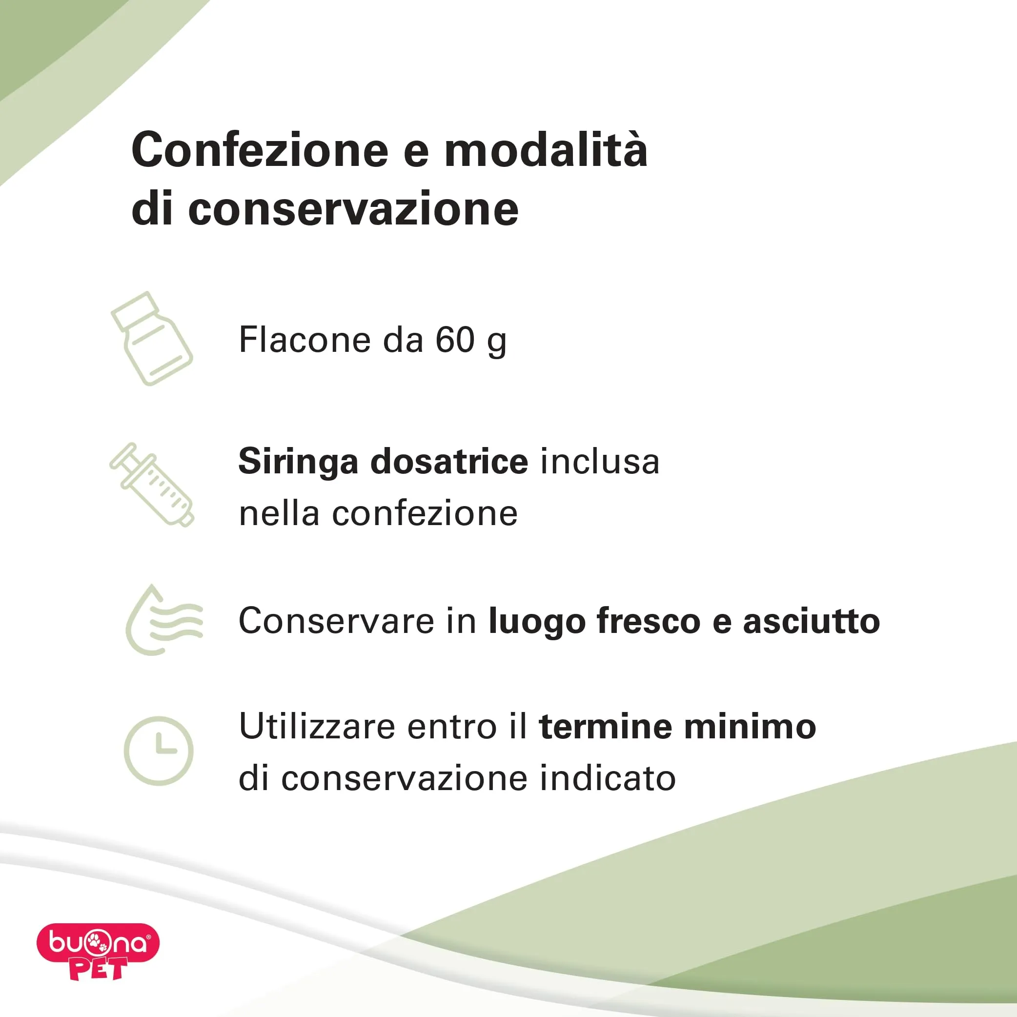 Buona Pet Epatina Flacone per Cani e Gatti 60 g con Siringa - immagine 4