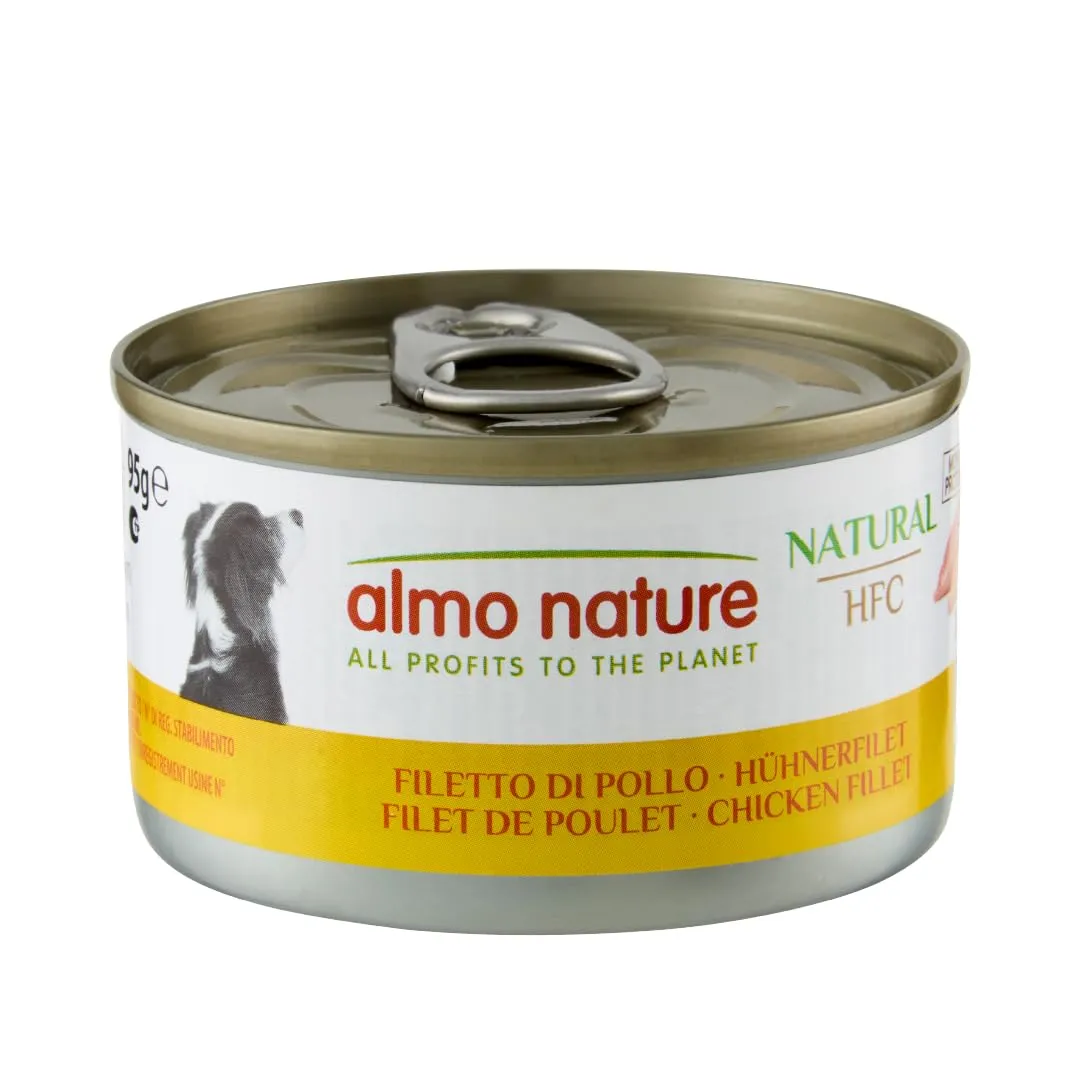 Almo Nature HFC Natural Alimento Umido per Cani Filetto di Pollo 2.28 kg (24 x 95 g) - immagine 1
