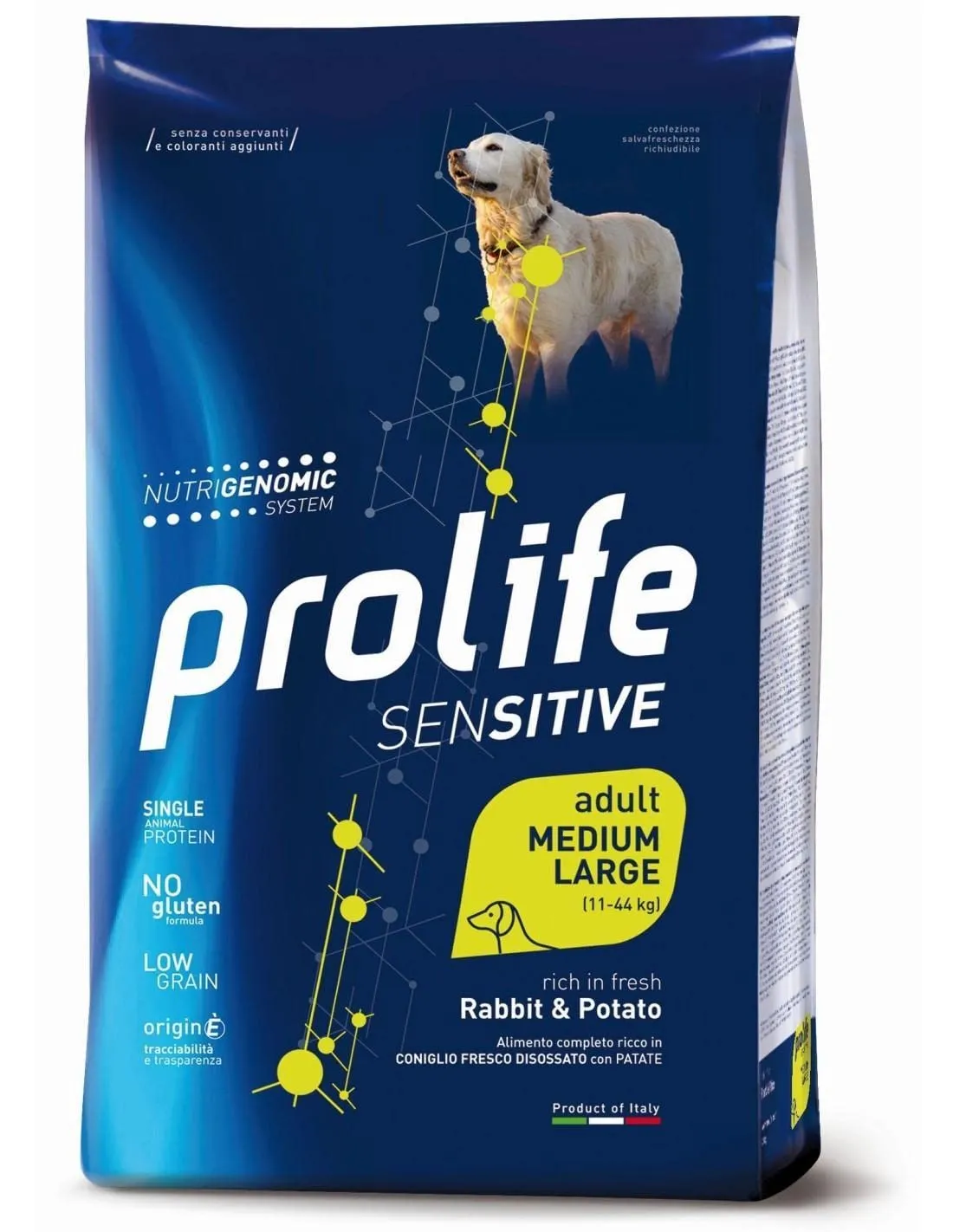 Prolife Sensitive Adult Medium/Large Coniglio e Patate, 10 kg - immagine 1