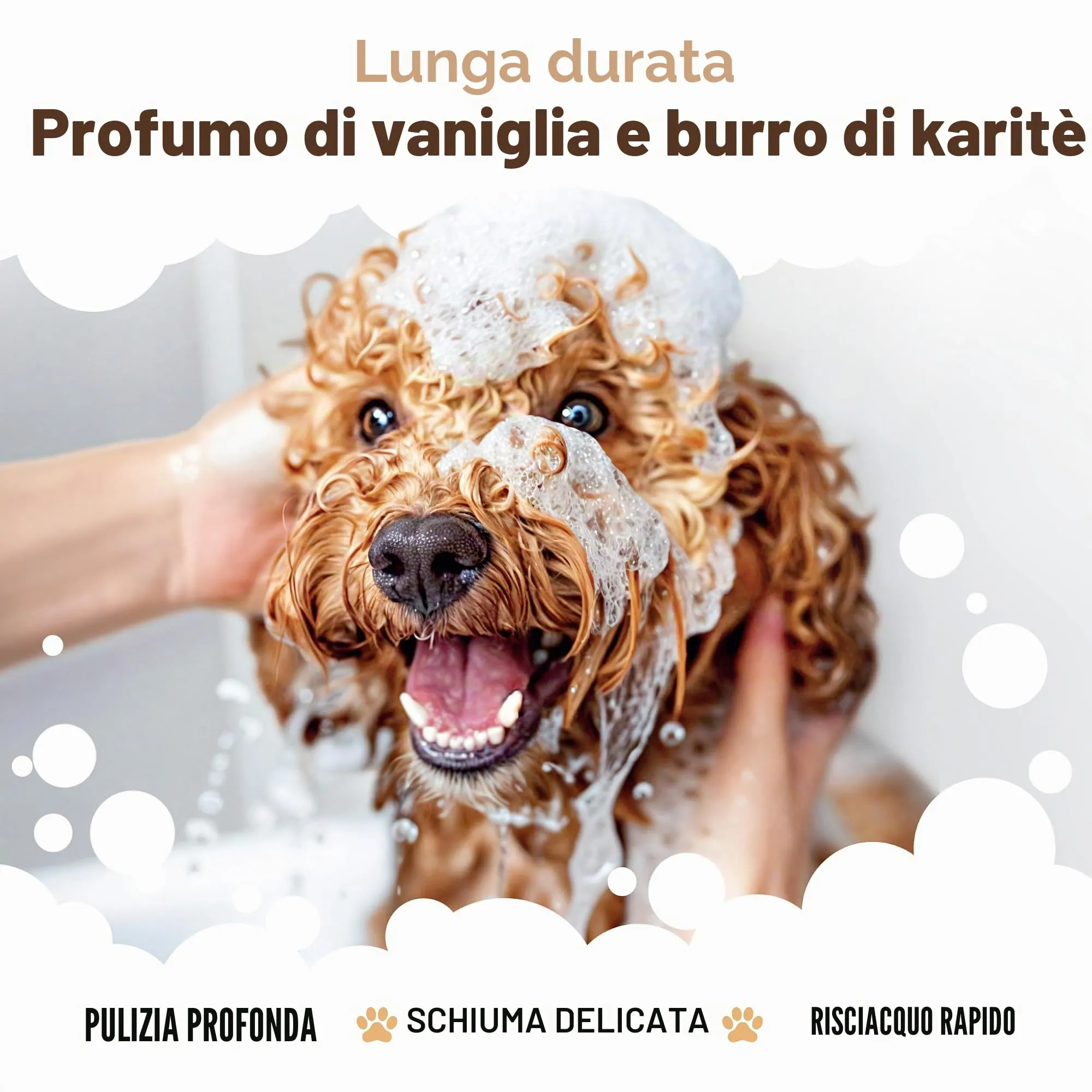 Buddycare Shampoo per Cani alla Vaniglia e Burro di Karité con Aloe Vera e Pro-vitamina B5, 1000 ml - immagine 4