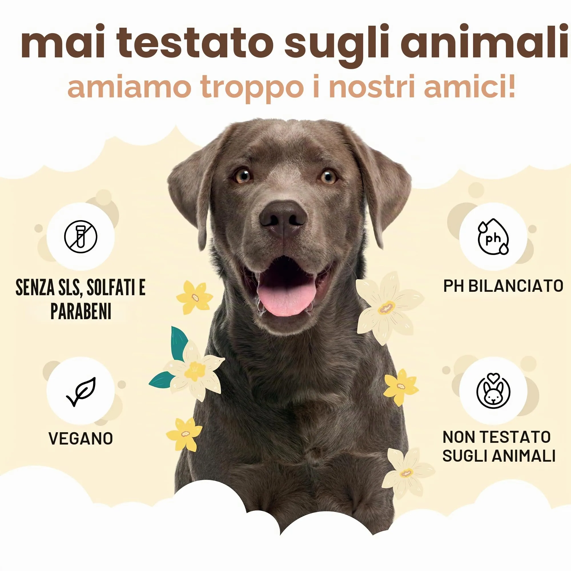 Buddycare Shampoo per Cani alla Vaniglia e Burro di Karité con Aloe Vera e Pro-vitamina B5, 1000 ml - immagine 5