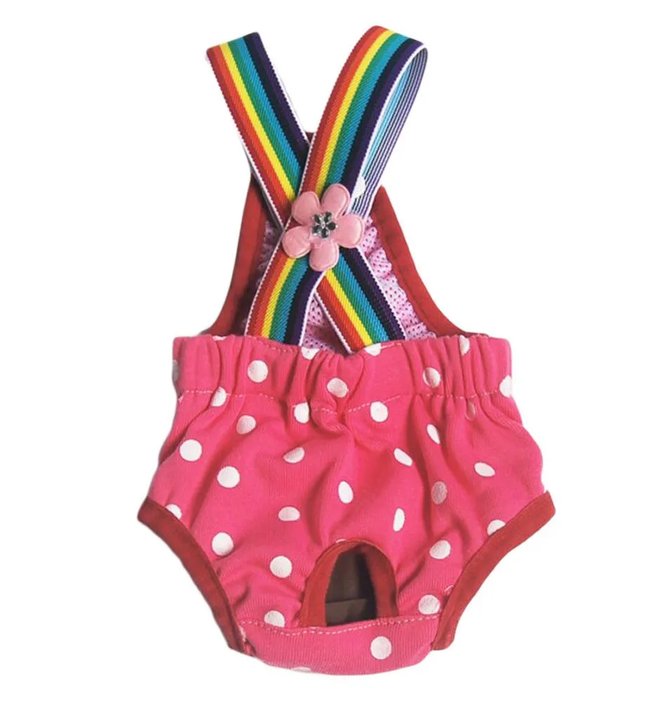 Diyafas Puntino Pantaloni Igienici per Cani di Piccola Taglia, Rosso, XL (=M) - immagine 1