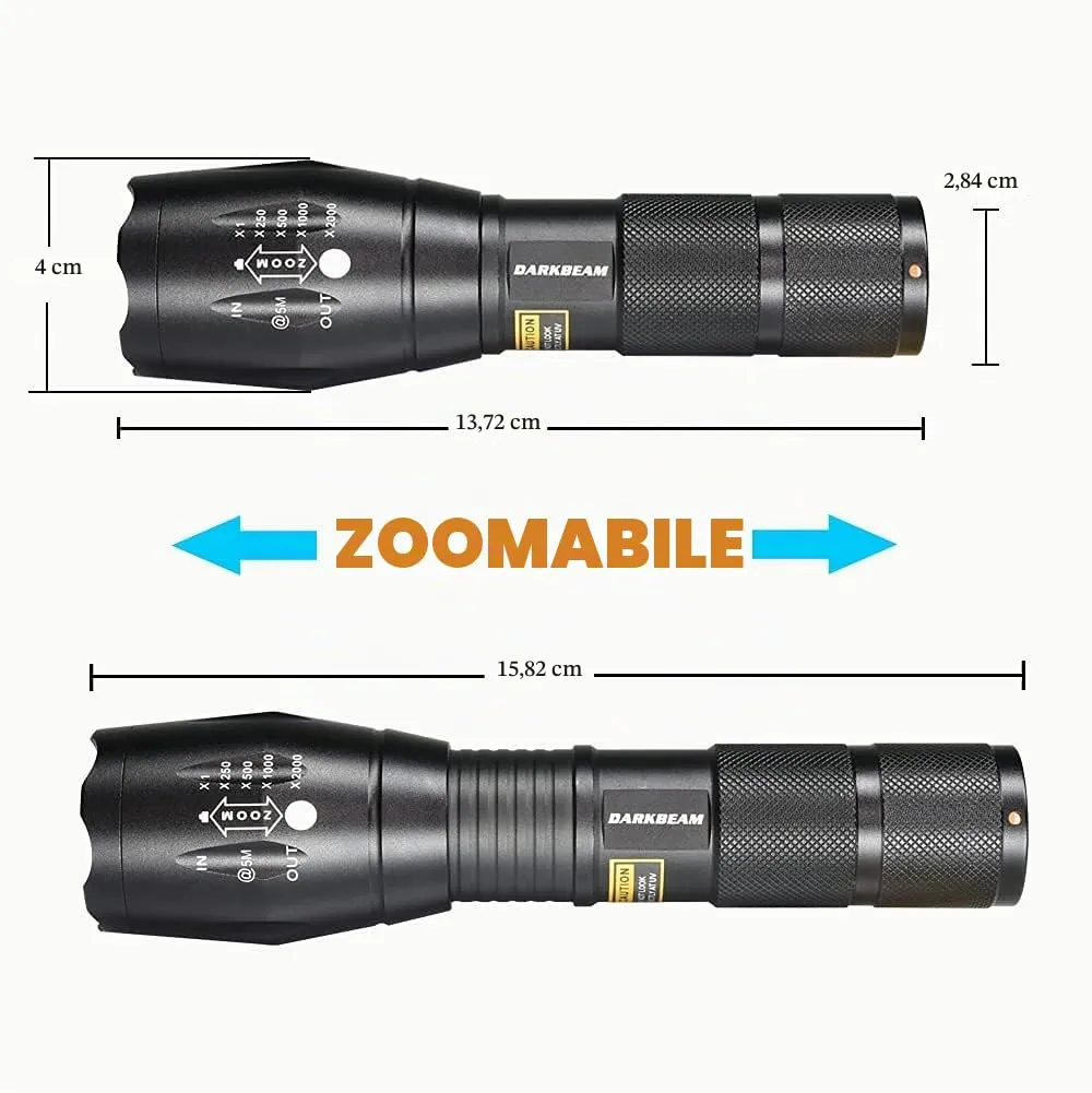 DARKBEAM A100 Torcia UV LED 365nm 395nm, Lampada di Wood Portatile - immagine 5