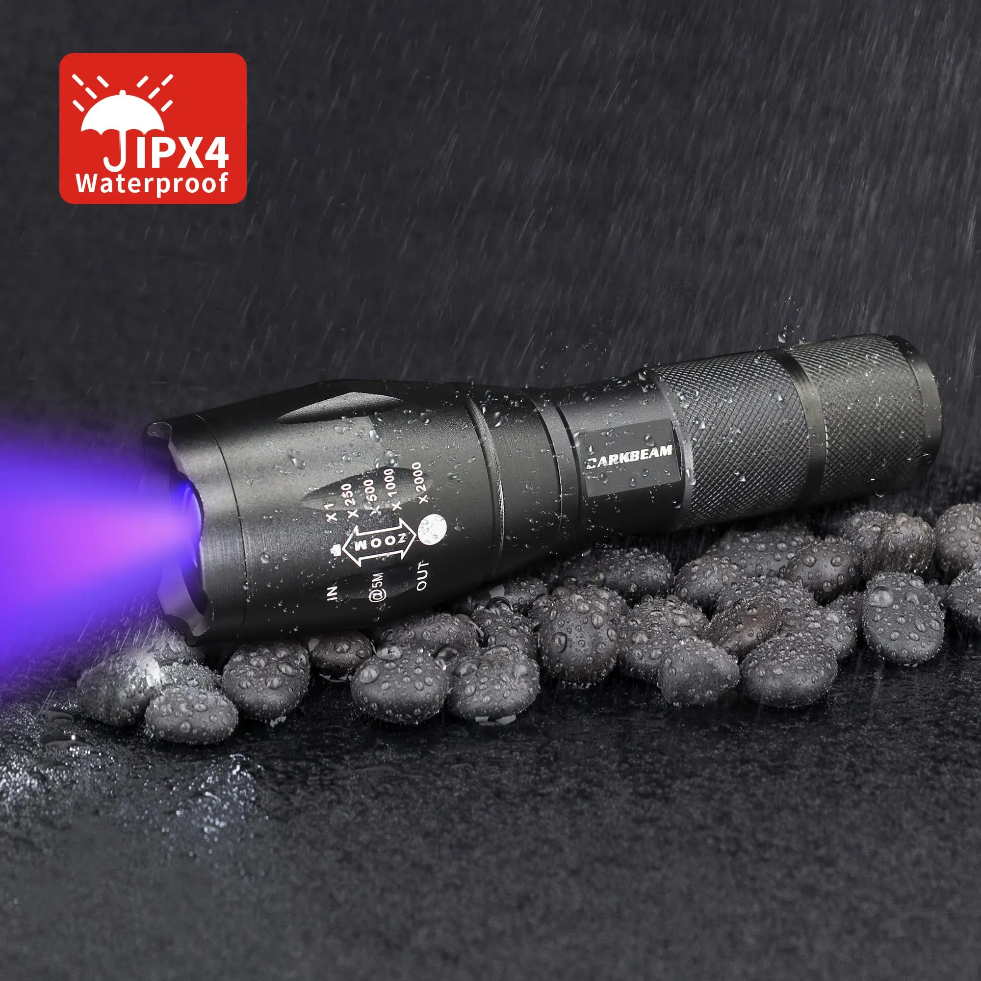 DARKBEAM A100 Torcia UV LED 365nm 395nm, Lampada di Wood Portatile - immagine 8