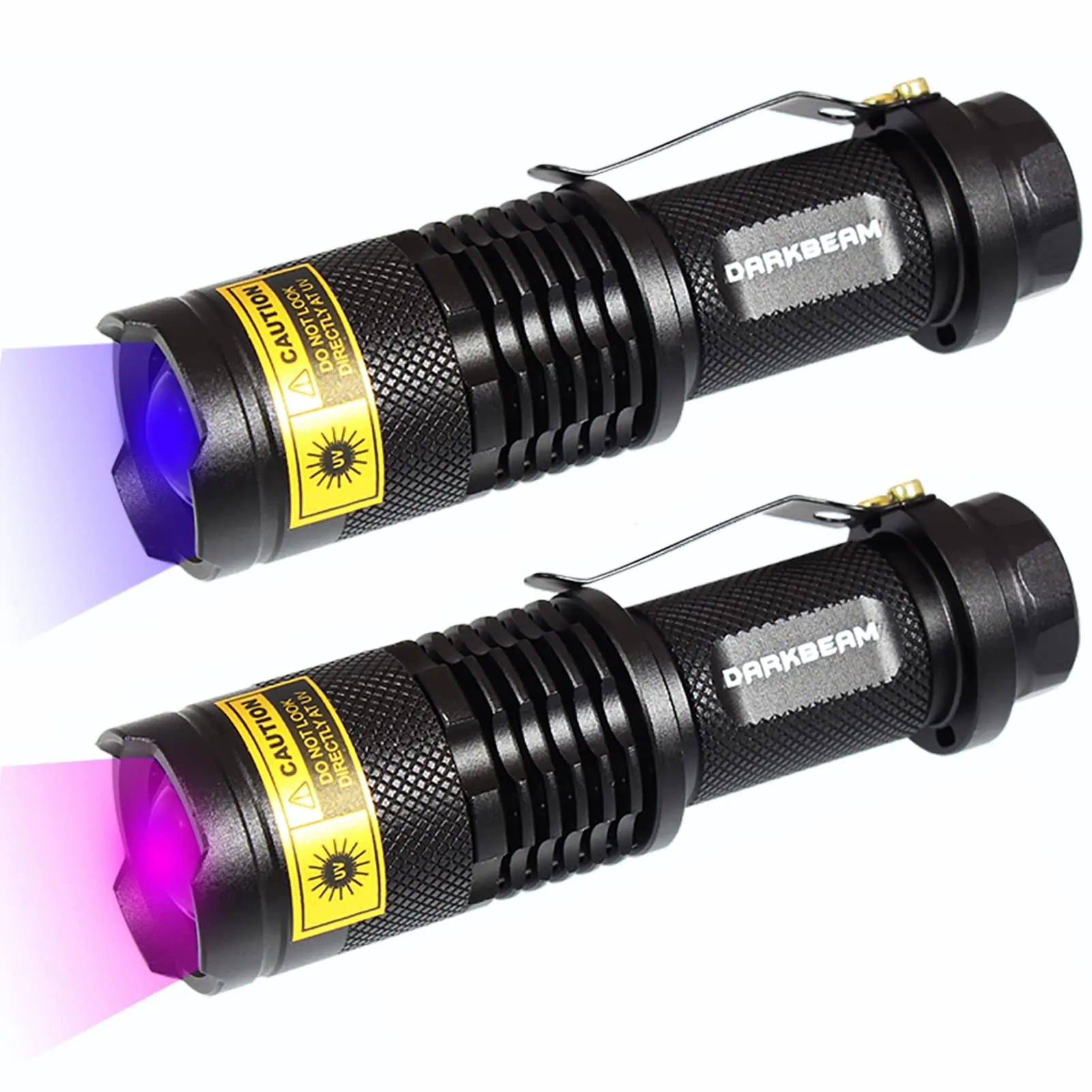 DARKBEAM Torcia UV LED 365nm e 395nm, Lampada di Wood Portatile, SK68 (2 Pezzi) - immagine 1