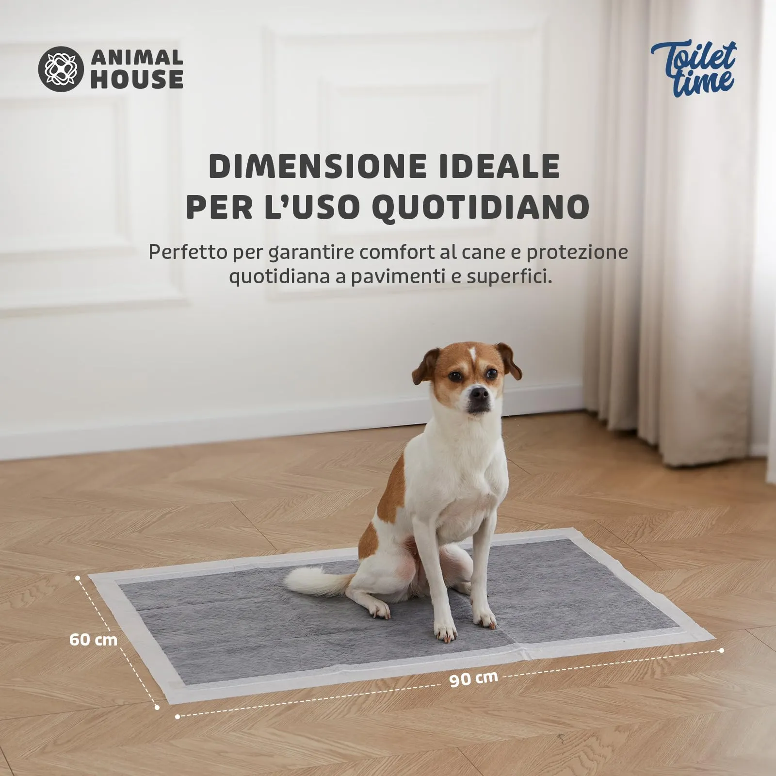 Animal House Tappetini Igienici Assorbenti ai Carboni Attivi, 60x90 cm, 40 Pezzi - immagine 5