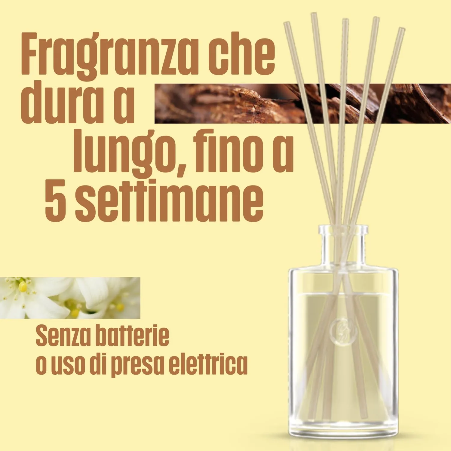Glade Profumatore per Ambienti Bastoncini, Sandalwood & Jasmine, 3 x 50ml - immagine 3