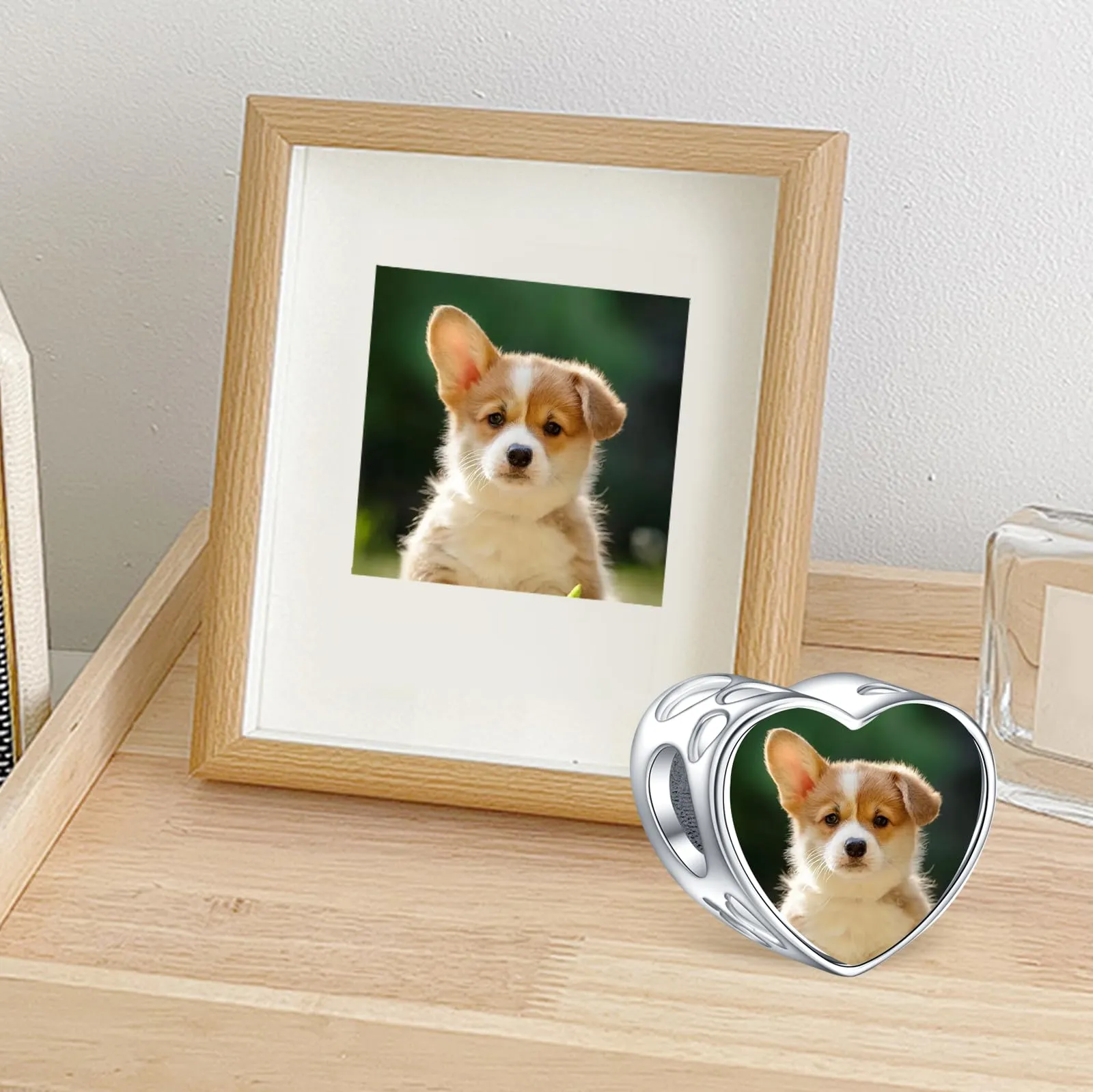 LaMenars Personalizada Carino Artiglio Imprimir Gatito Foto Charm Perline Argento 925 Pulsera Abalorios Personalizado - immagine 3