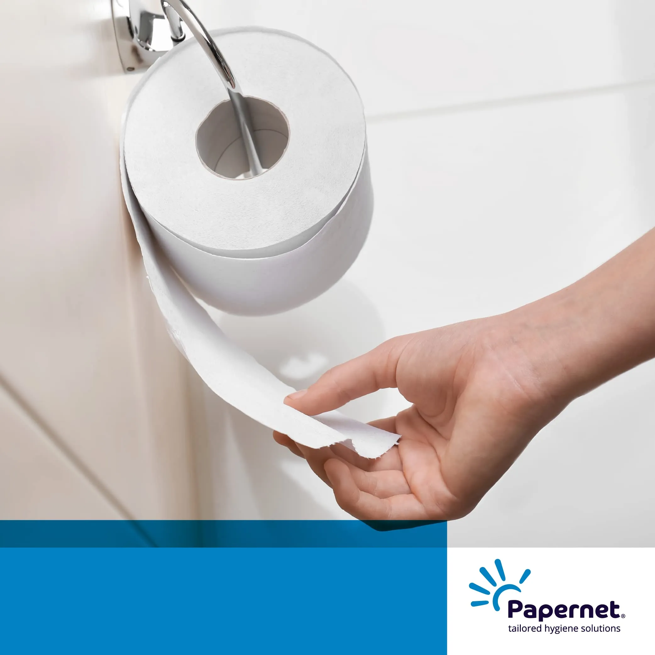 Papernet Carta Igienica 416619, 8 Confezioni da 8 Rotoli, 28 m, 2 Veli, 250 Strappi da 9,6x11cm - immagine 4