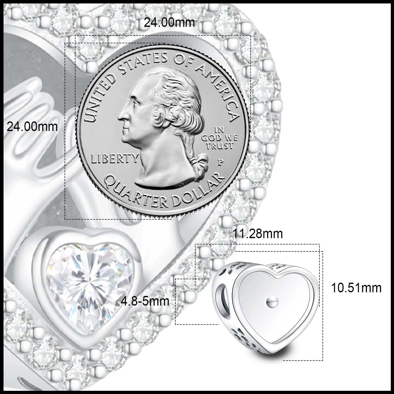 LaMenars 925 Argento Sterling Charm Personalizzato Fatto a Mano per Braccialetti e Collane - immagine 5