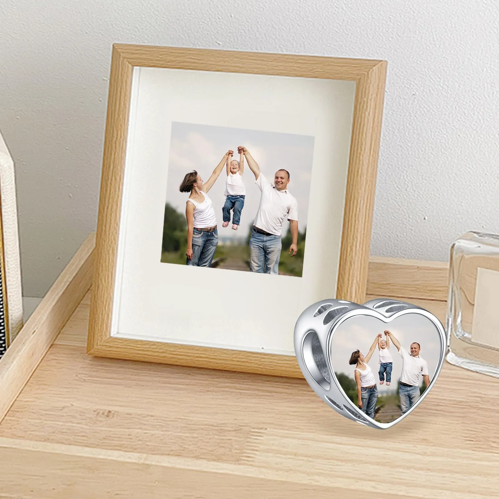 LaMenars Personalized Photo Letter Charm 925 Sterling Silver for Bracelets and Necklaces - immagine 3