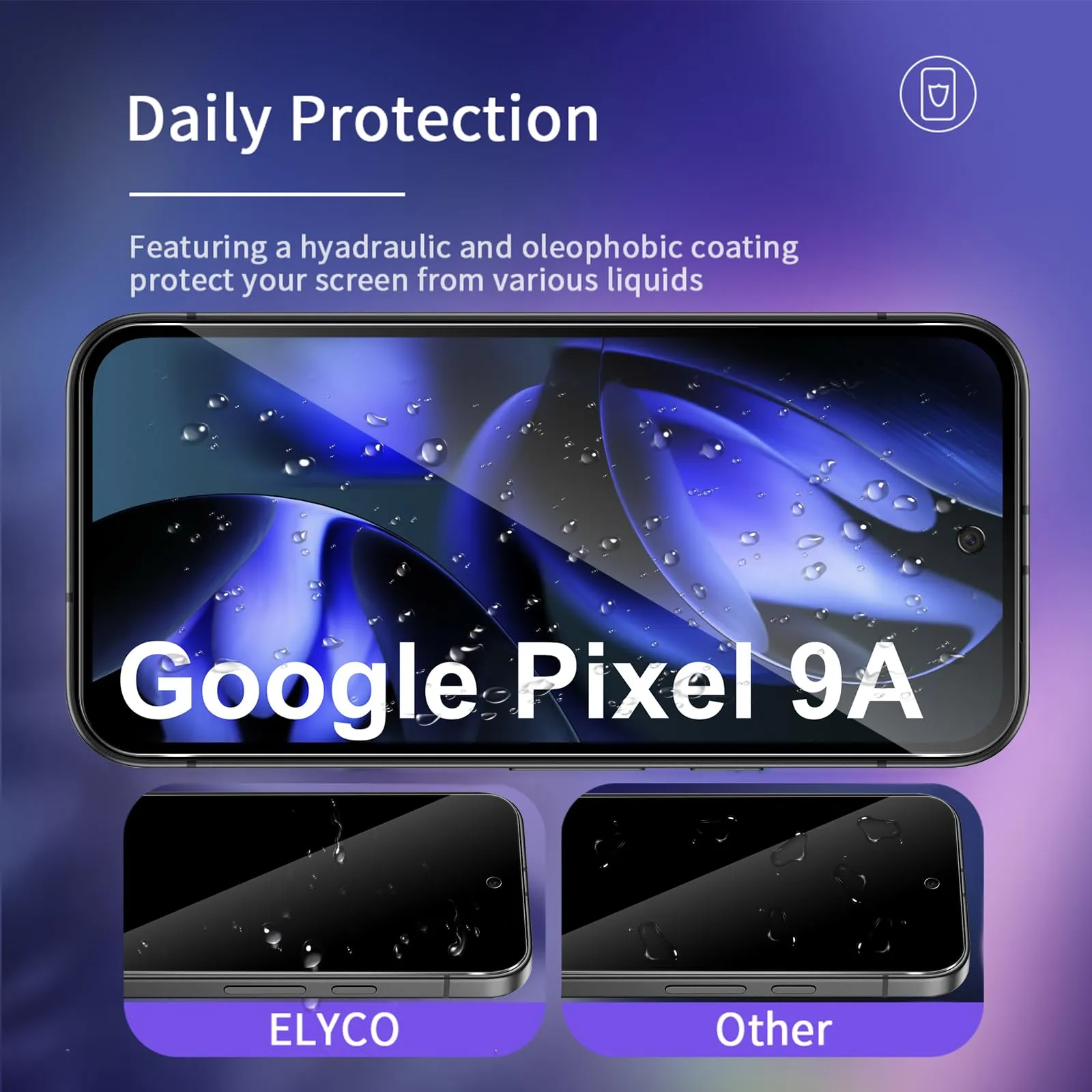 ELYCO Vetro Temperato Privacy per Google Pixel 10A/9A, 2 Pezzi - immagine 4