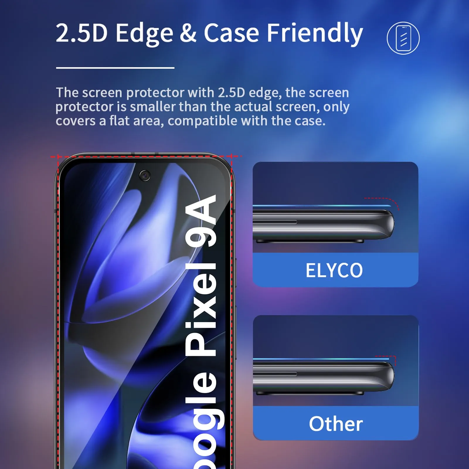 ELYCO Vetro Temperato Privacy per Google Pixel 10A/9A, 2 Pezzi - immagine 7