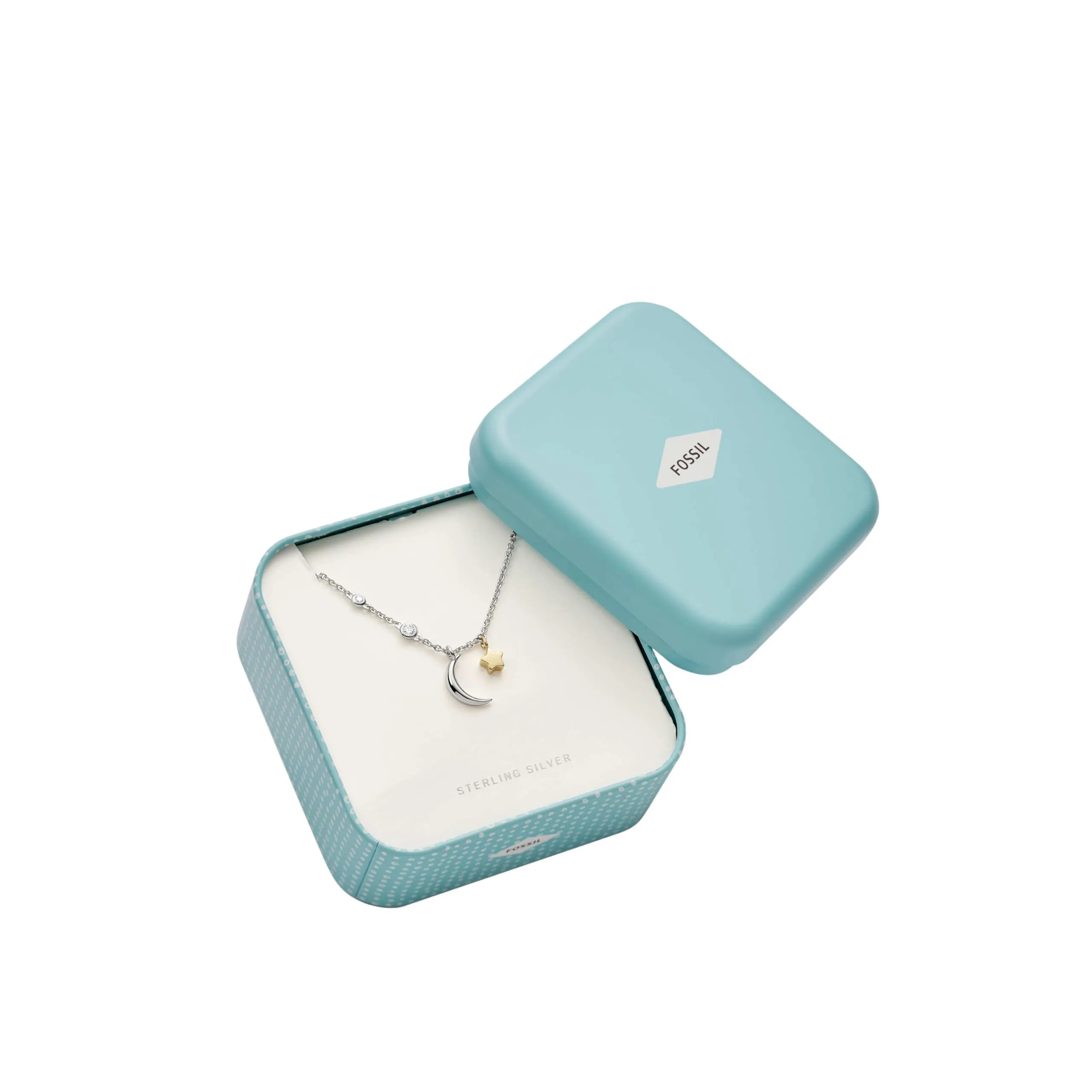 Fossil Collana da Donna in Argento Sterling Bicolore Oro e Argento con CZ, JFS00432998 - immagine 3
