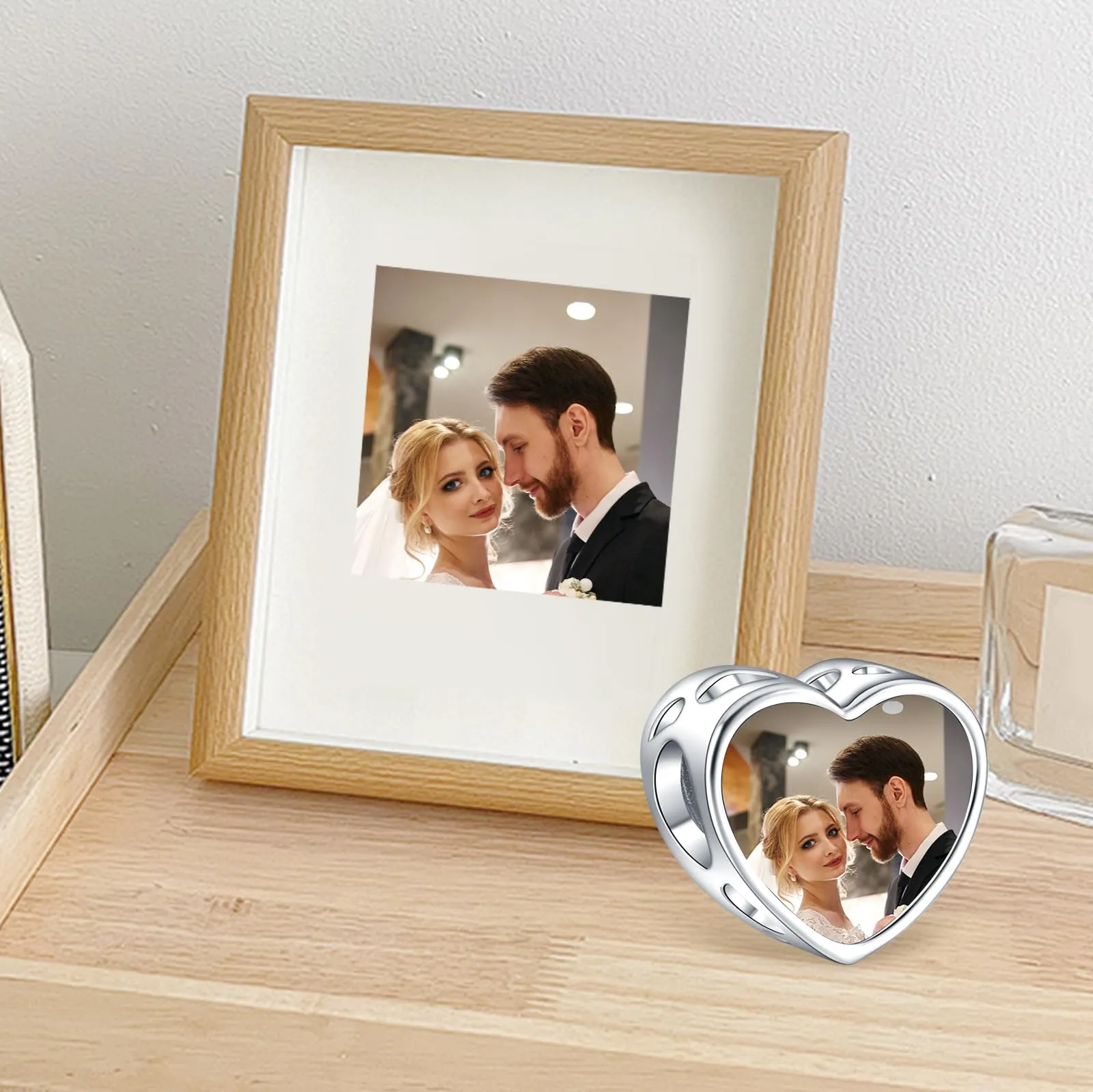 LaMenars Forever Love Fascino personalizzato con foto in argento sterling 925 per braccialetti e catene da donna - immagine 3