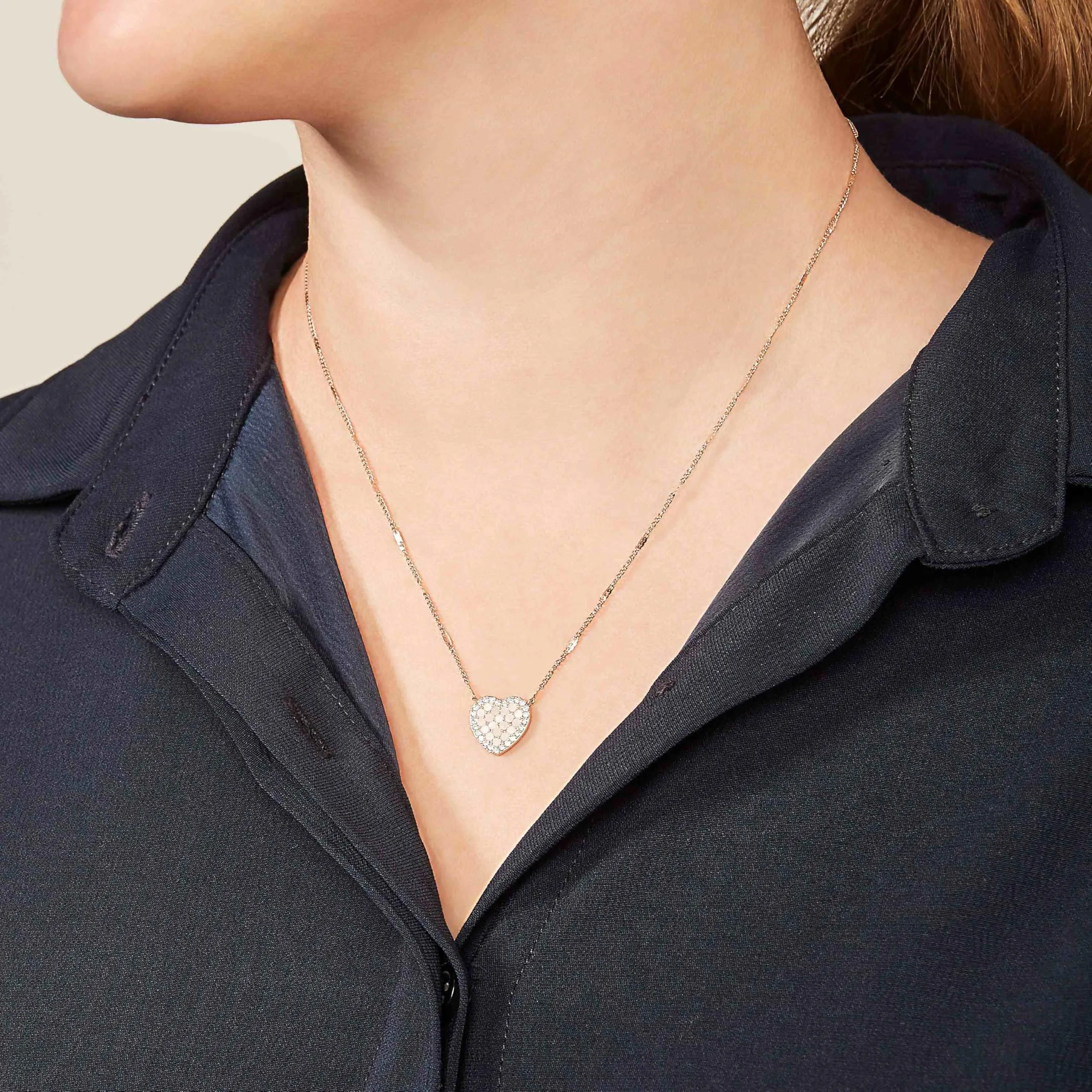Fossil Vintage Glitz Collana da Donna in Acciaio Inossidabile Oro Rosa JF03164791 - immagine 2