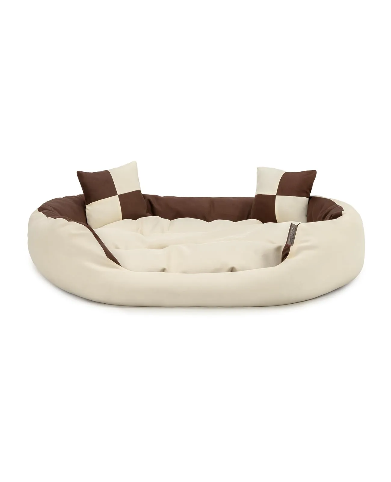 lionto Cuccia Cane 4-in-1 con Cuscino Reversibile, 85x70 cm, Marrone/Beige - immagine 6
