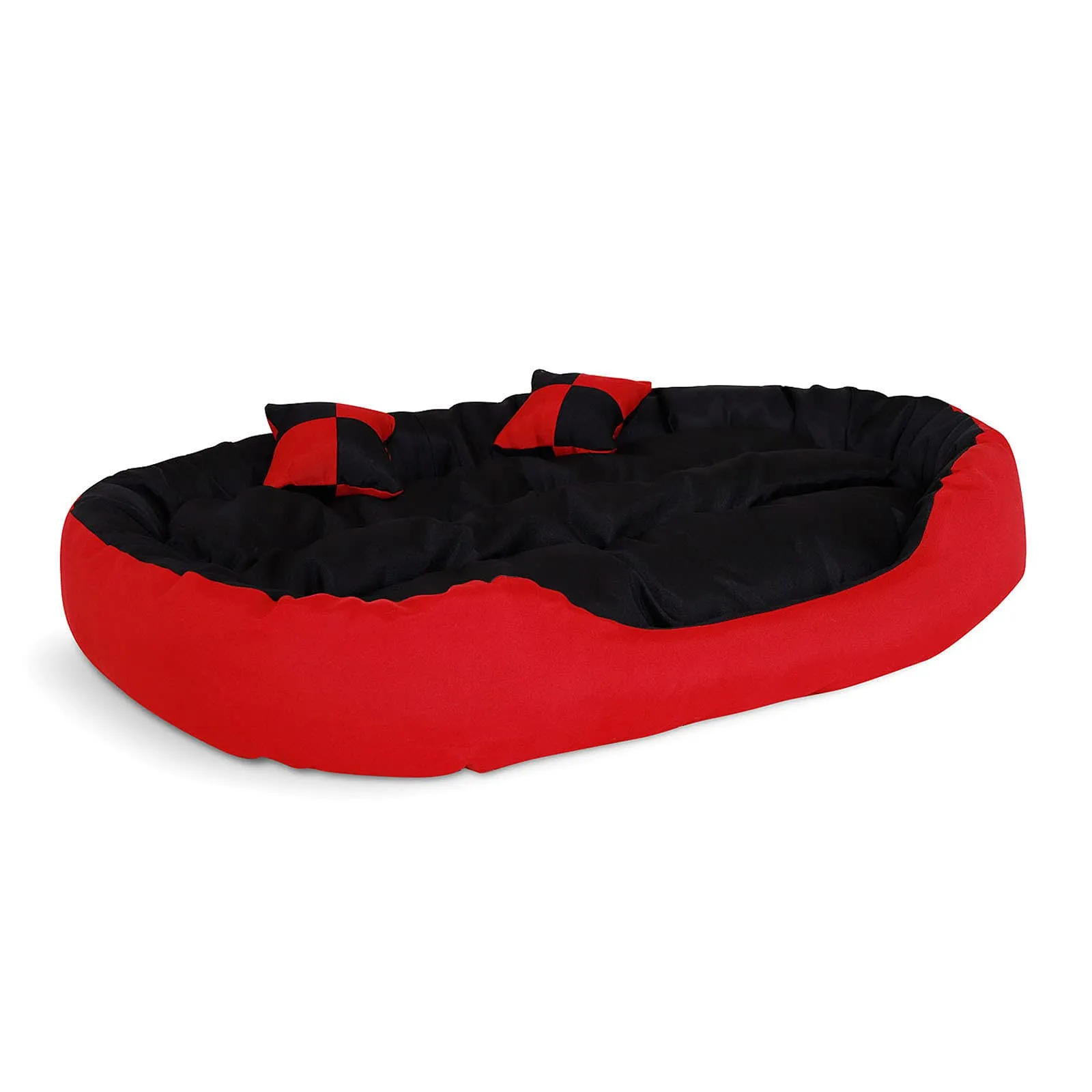 lionto Cuccia Cane 4-in-1 con Cuscino Reversibile, 110x80 cm, Nero - immagine 7