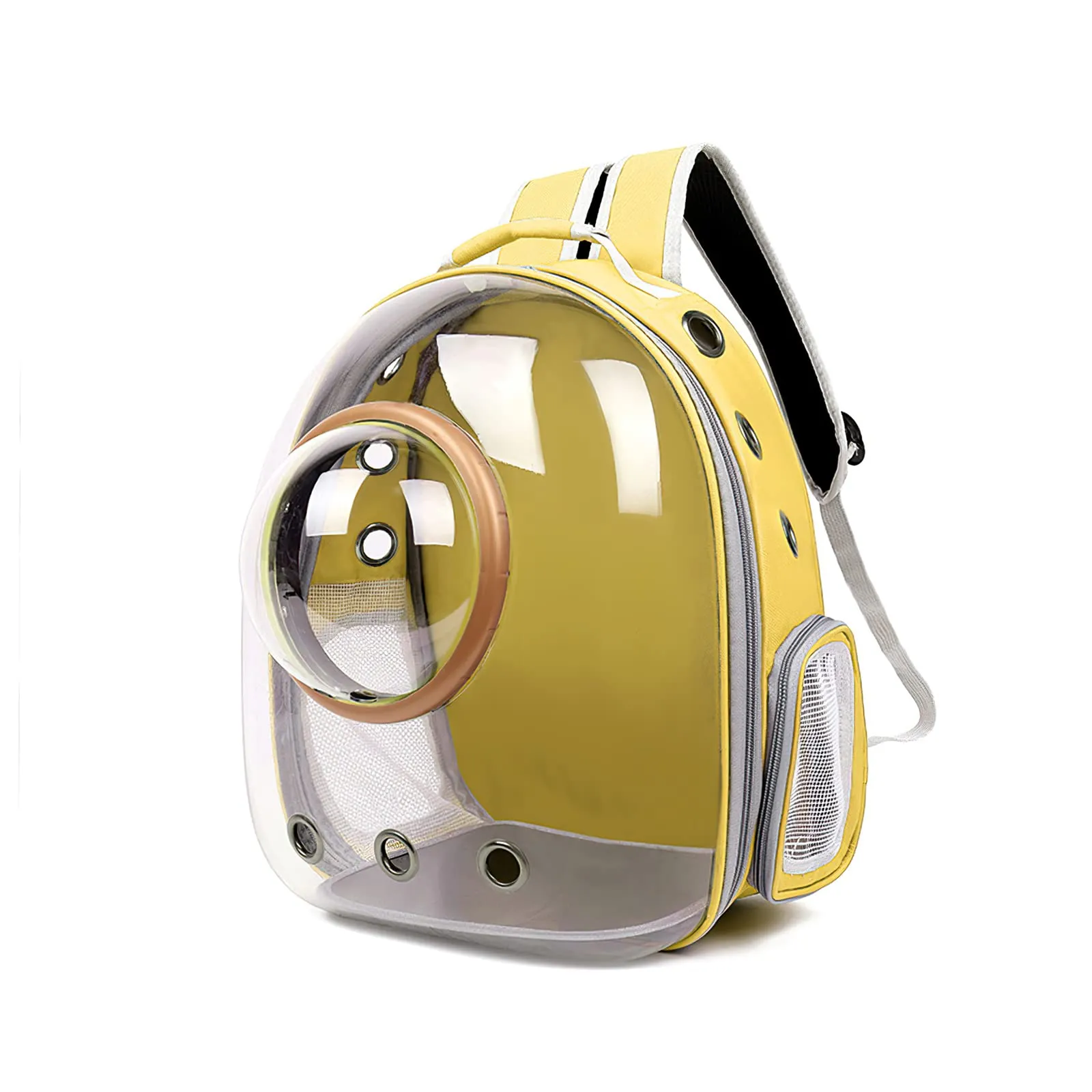Galatée Zaino Bubble per Gatti e Animali Domestici, Borsa Trasparente Impermeabile con Capsula Ventilata, Giallo - immagine 1