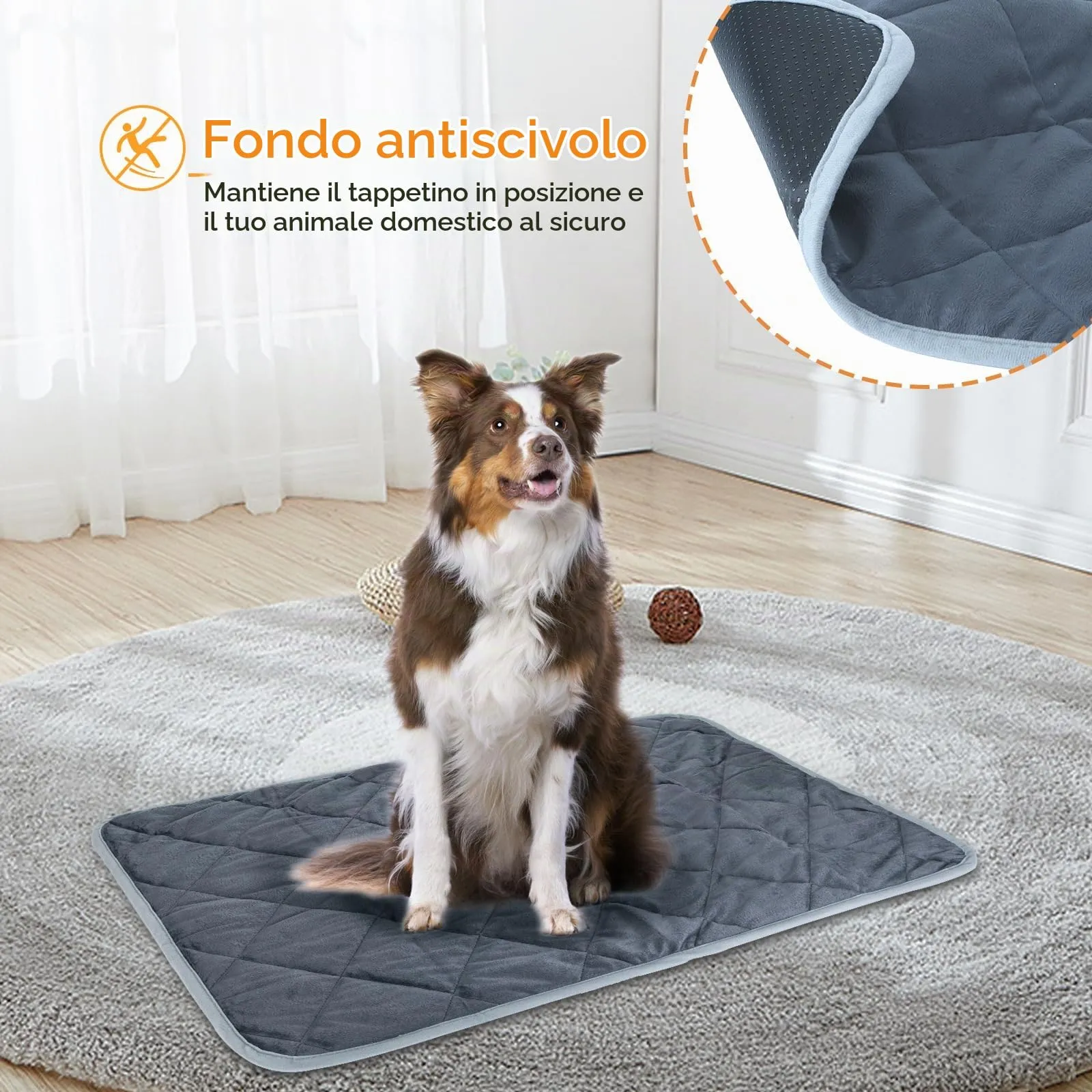 Nobleza Tappetino Autoriscaldante per Gatti e Cani, 70x48 cm, Lavabile - immagine 7