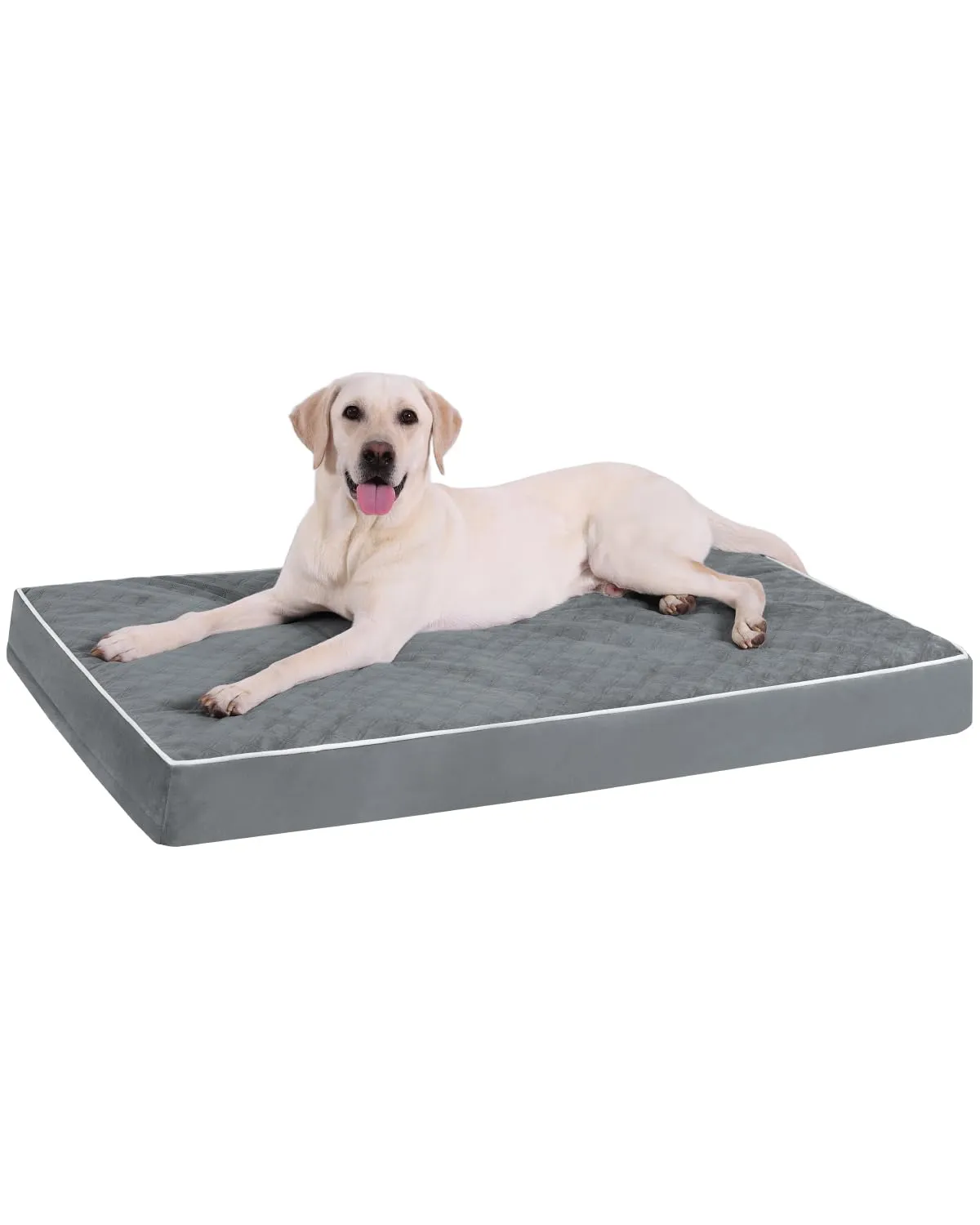 KSIIA Cuccia Cane Interno Ortopedica, Grigio Scuro, 104x68x8cm - immagine 1