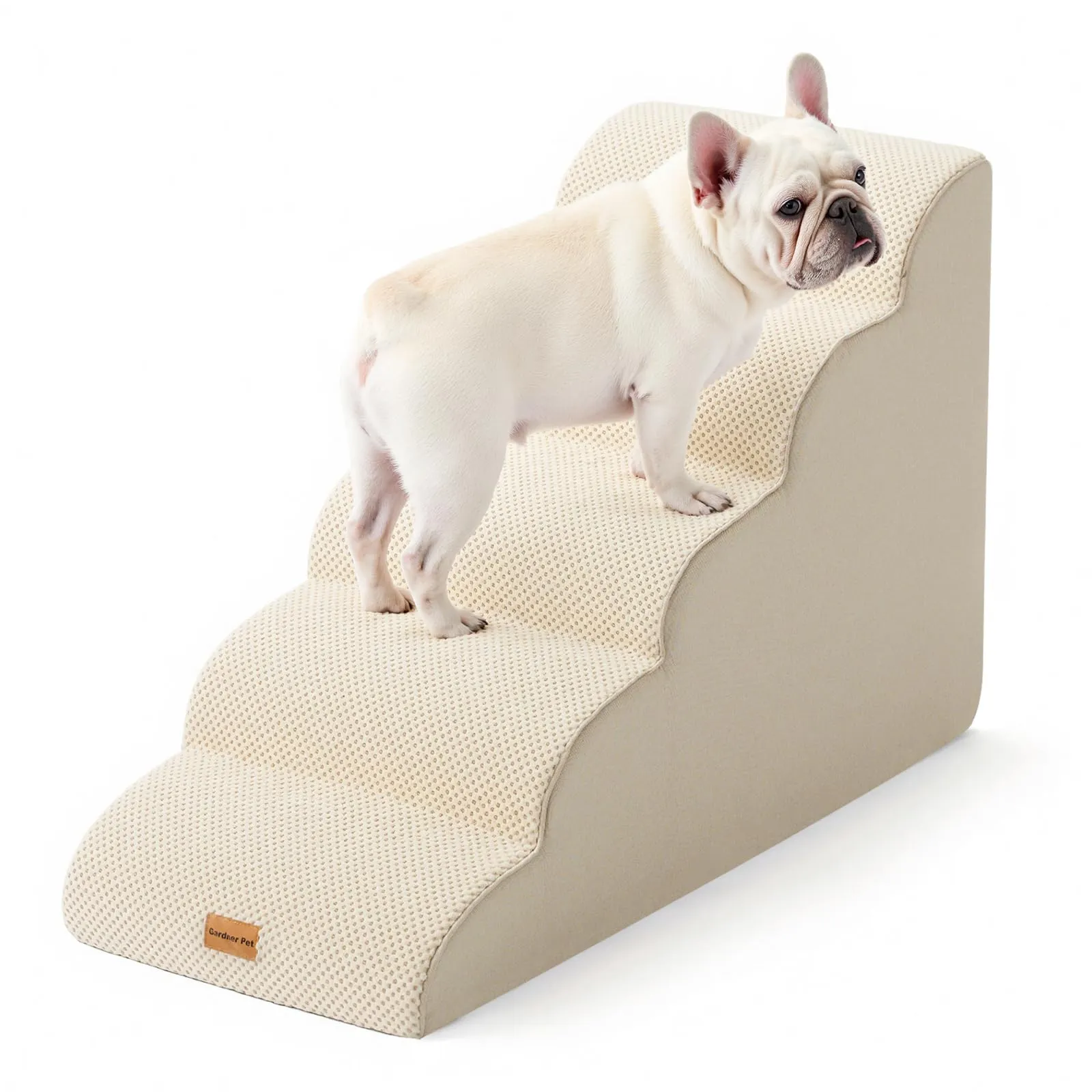 Gardner Pet Scala per Cani Piccoli, 58cm, 5 Gradini, Beige - immagine 1