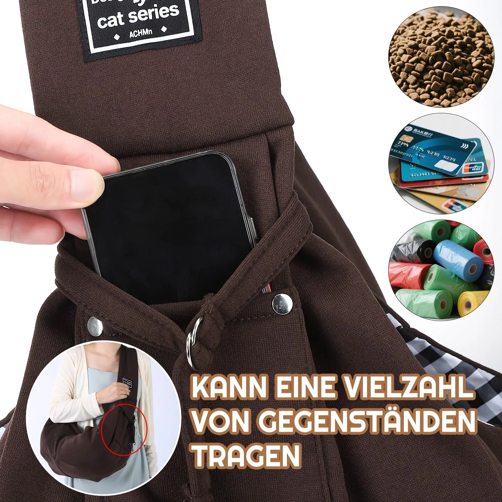 Halinuia Trasportino Reversibile per Cani di Piccola Taglia fino a 7,5 Kg - immagine 3