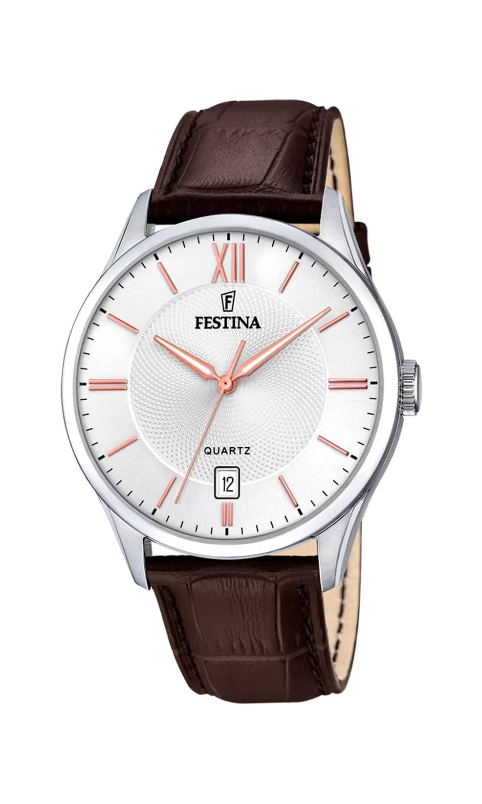 Festina F20426/4 Orologio Uomo Analogico in Acciaio Inossidabile e Pelle Marrone - immagine 1