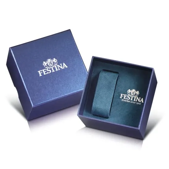 Festina F20426/4 Orologio Uomo Analogico in Acciaio Inossidabile e Pelle Marrone - immagine 2