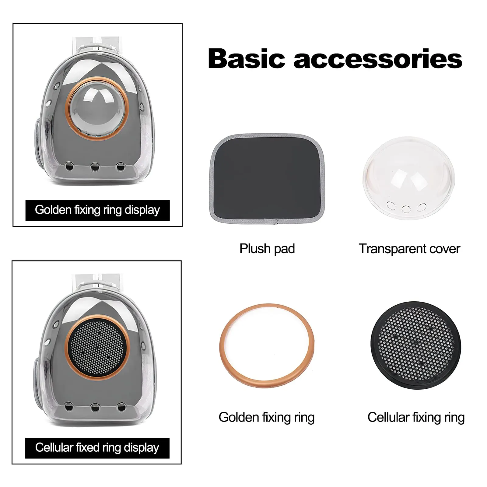 Galatée Zaino Bubble per Gatti e Animali Domestici, Borsa Trasparente Impermeabile con Capsula Ventilata, Blu - immagine 5