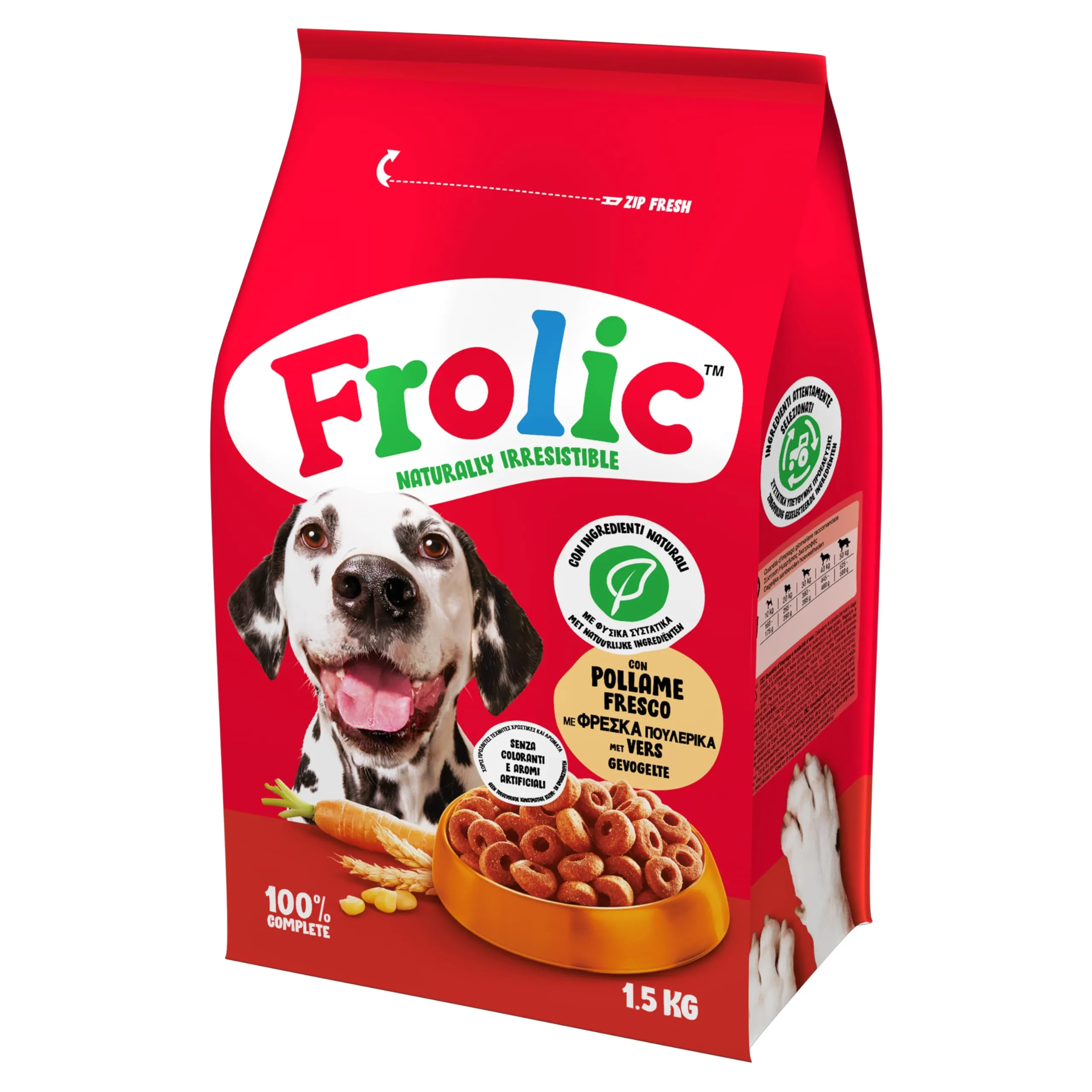 Frolic Complete Croccantini per Cane al gusto di Pollame Fresco, 4 x 1,5 kg - immagine 1