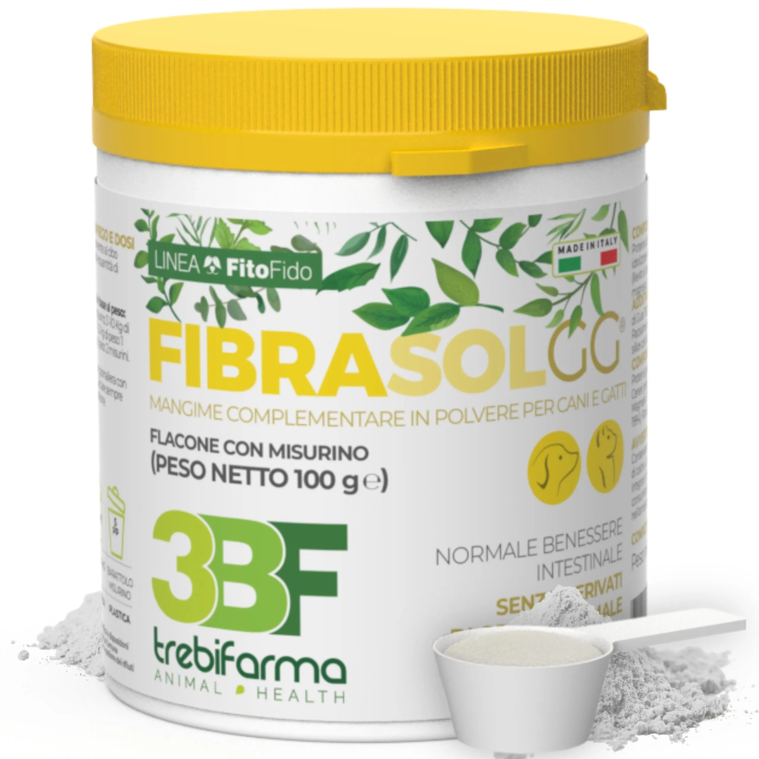 Trebifarma Fibrasol GG per la Regolarità Intestinale di Cani e Gatti, 100g - immagine 1