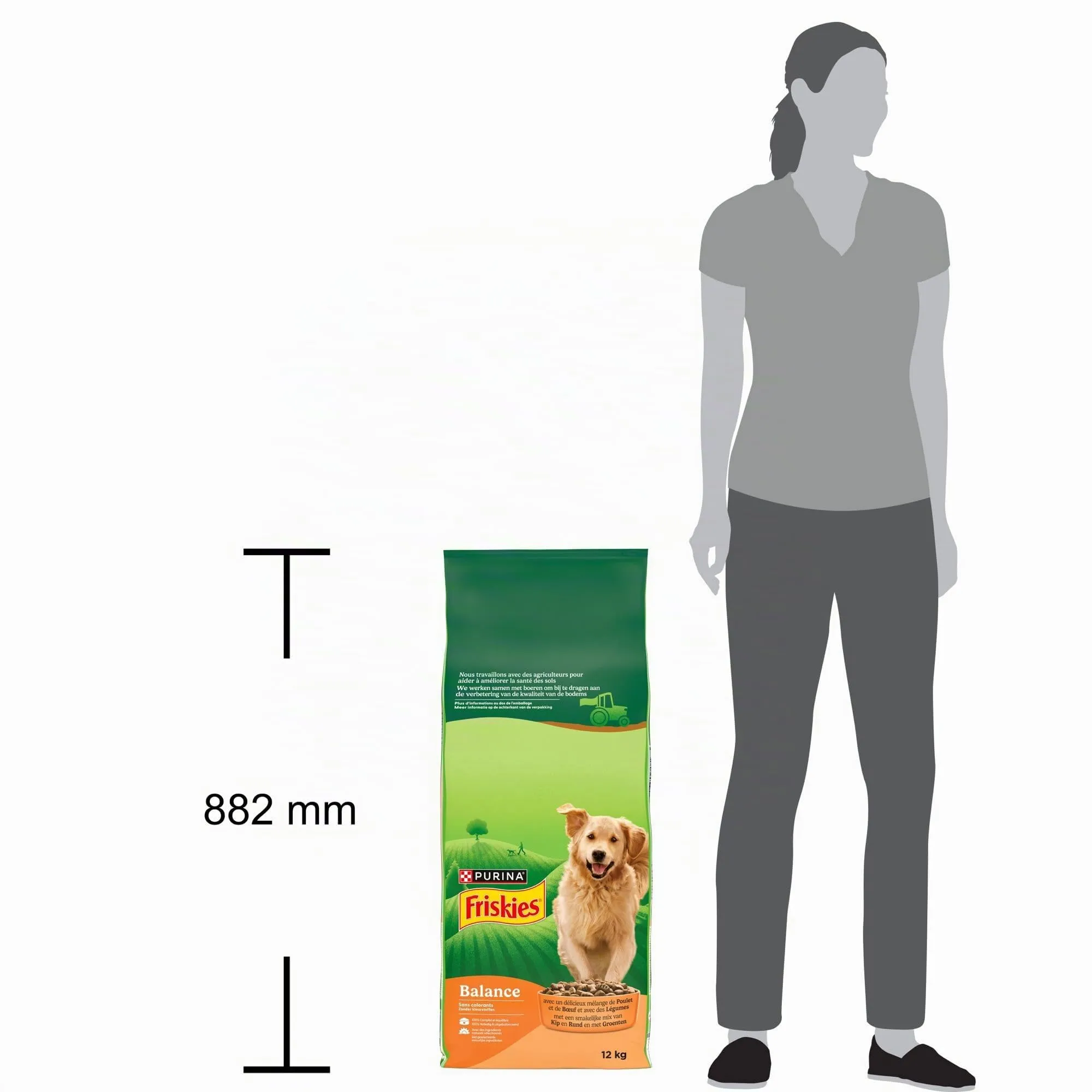 Friskies Bilancia Crocchette per Cani Adulti con Pollo, Manzo e Verdure, 12 kg - immagine 5