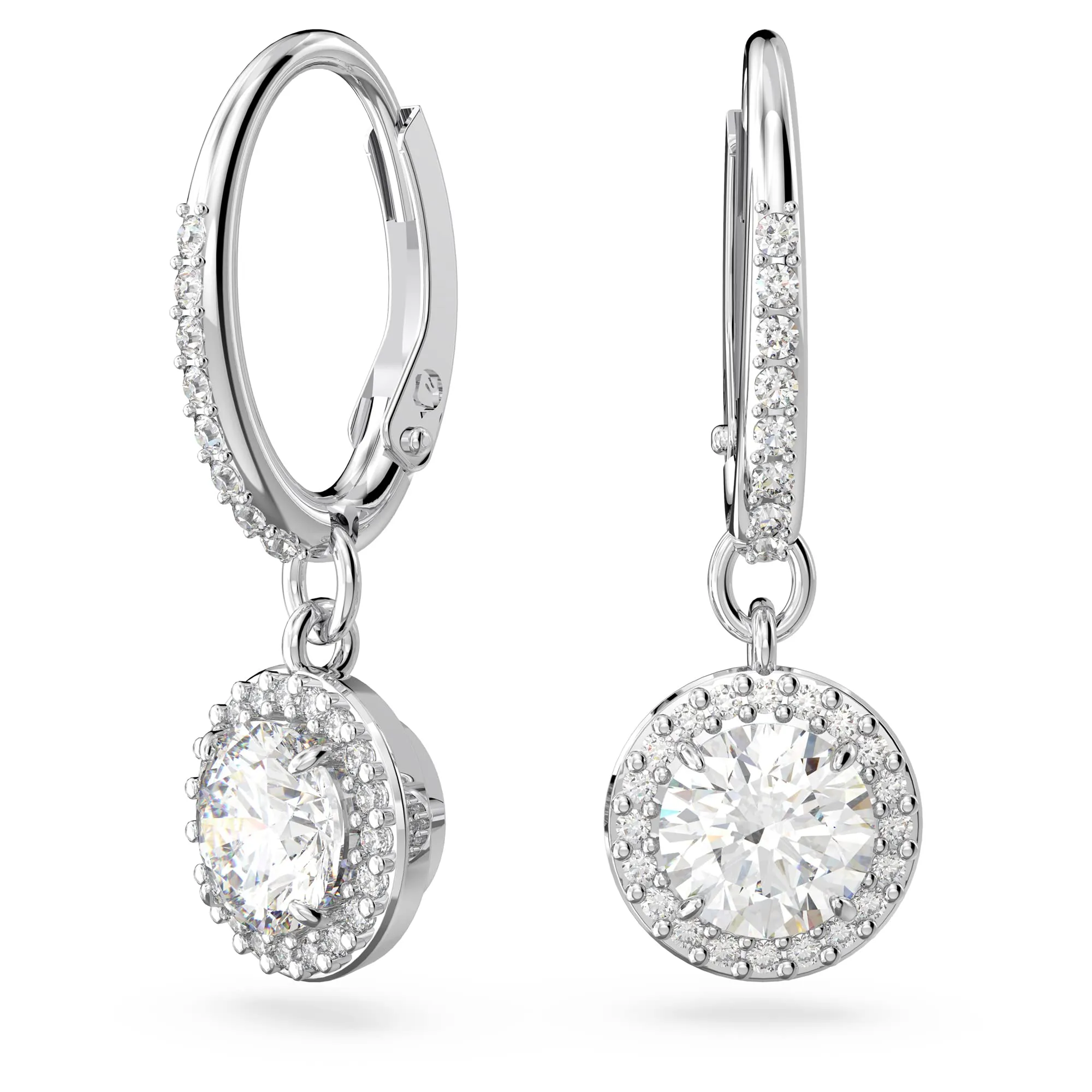 Swarovski Constella Orecchini Pendenti in Cristalli e Zirconia, Placcato Rodio - immagine 1