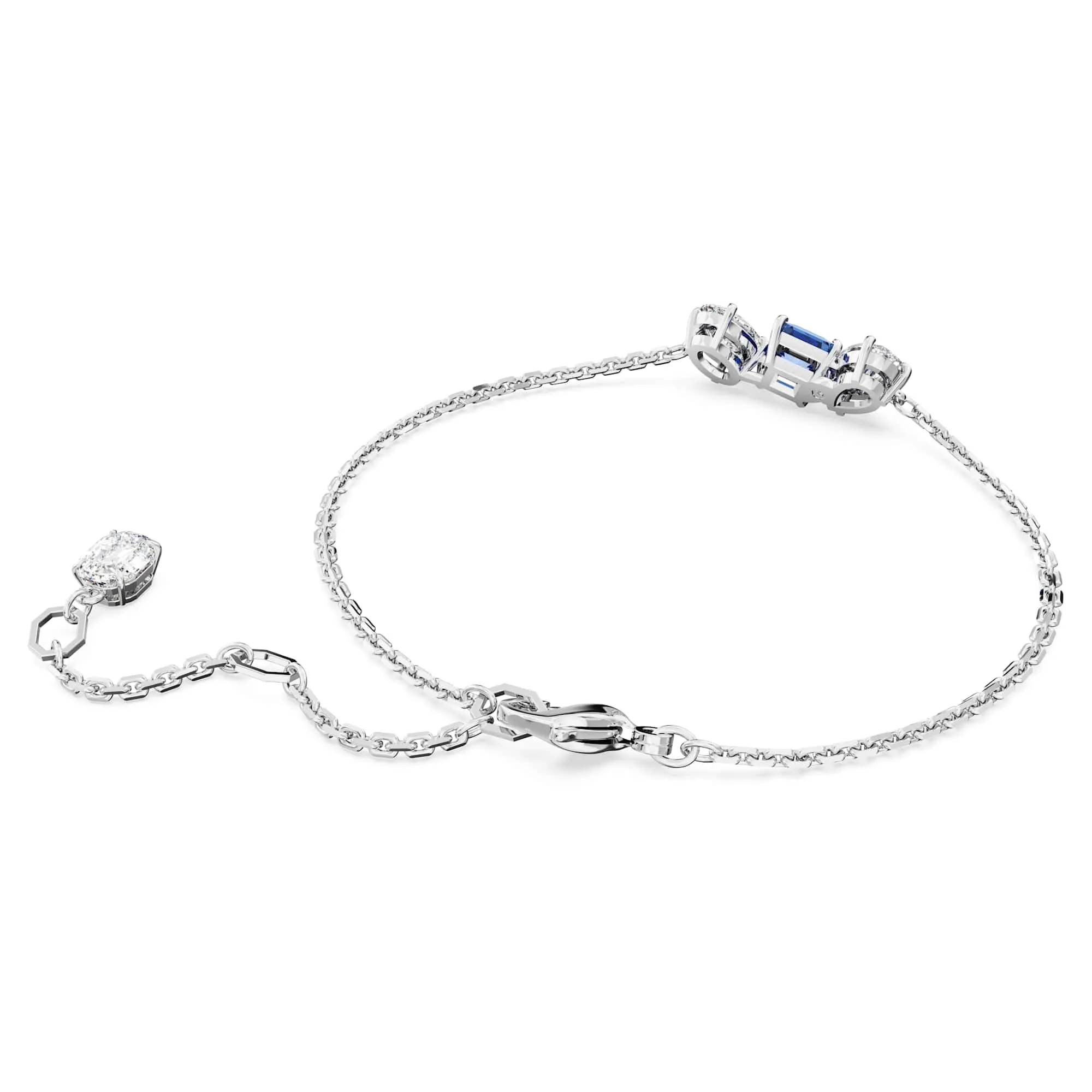 Swarovski Mesmera Braccialetto, Taglio Misto, Blu, Placcato Rodio - immagine 4