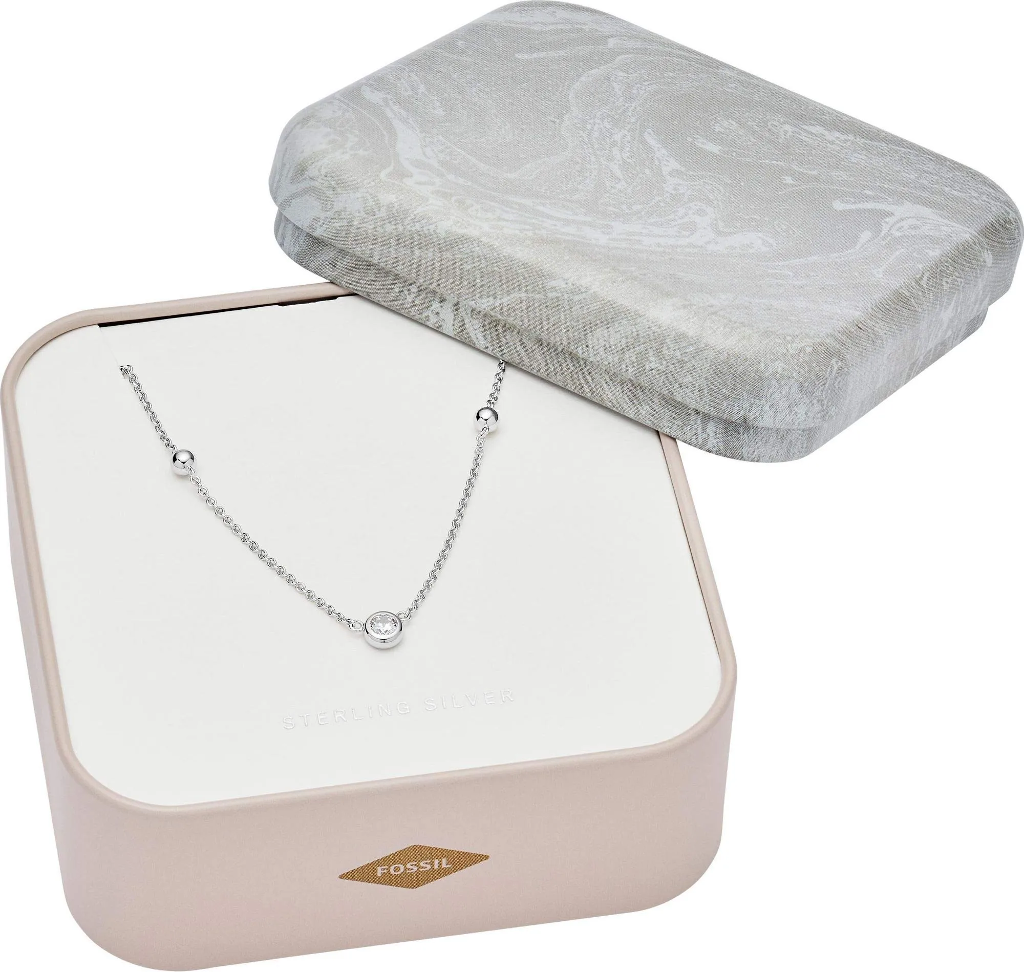 Fossil Glitz By The Yard Collana in Argento JFS00453040 - immagine 2