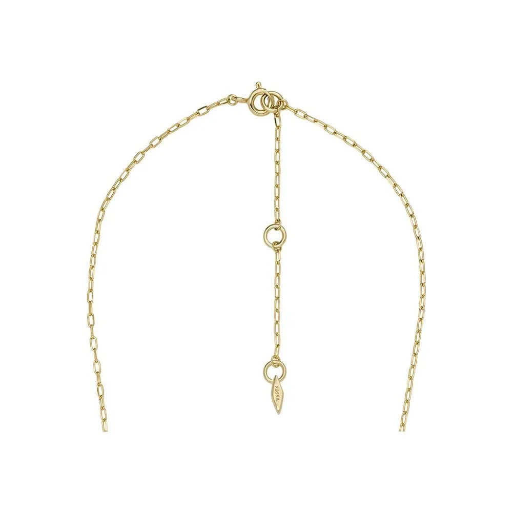 Fossil Collana in Argento Sterling Placcato Oro 14K, JFS00581998 - immagine 4