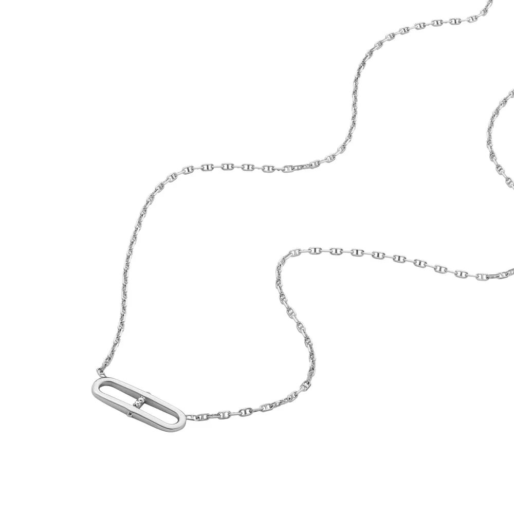 Fossil Collana a catena in argento sterling JFS00636040 - immagine 4