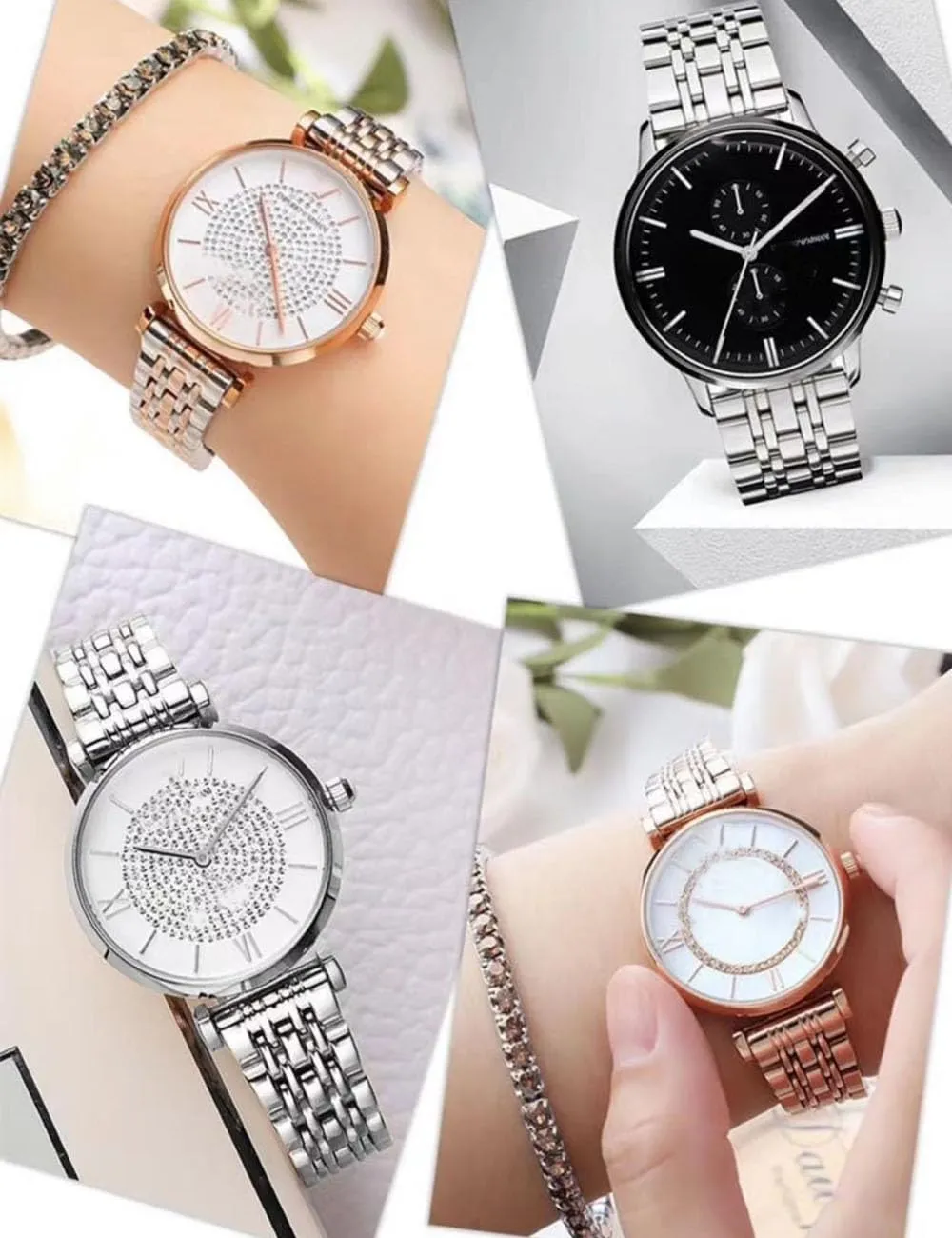 HEYOZURY Cinturino in Acciaio Inossidabile per Orologio 12mm Argento - immagine 7
