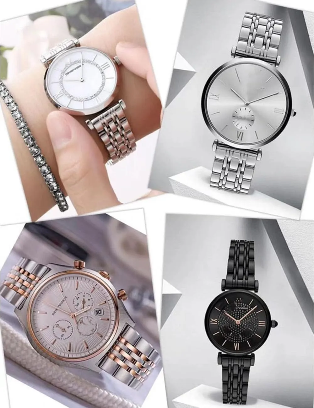 HEYOZURY Cinturino per Orologio in Acciaio Inossidabile 16mm Argento - immagine 8