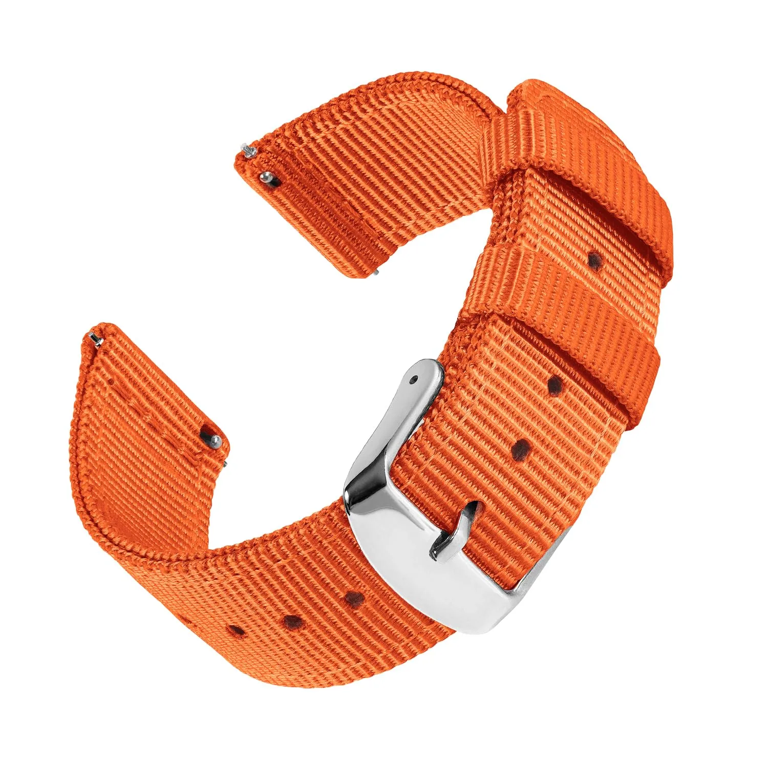 Archer Watch Straps Cinturini in Nylon Premium a Sgancio Rapido, Arancione, 20mm - immagine 1