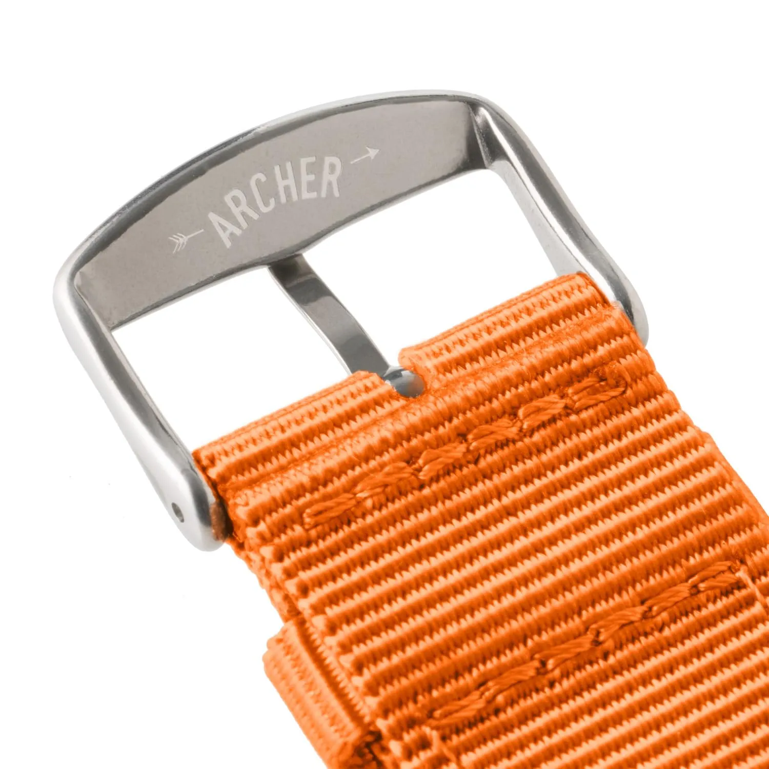 Archer Watch Straps Cinturini in Nylon Premium a Sgancio Rapido, Arancione, 20mm - immagine 6