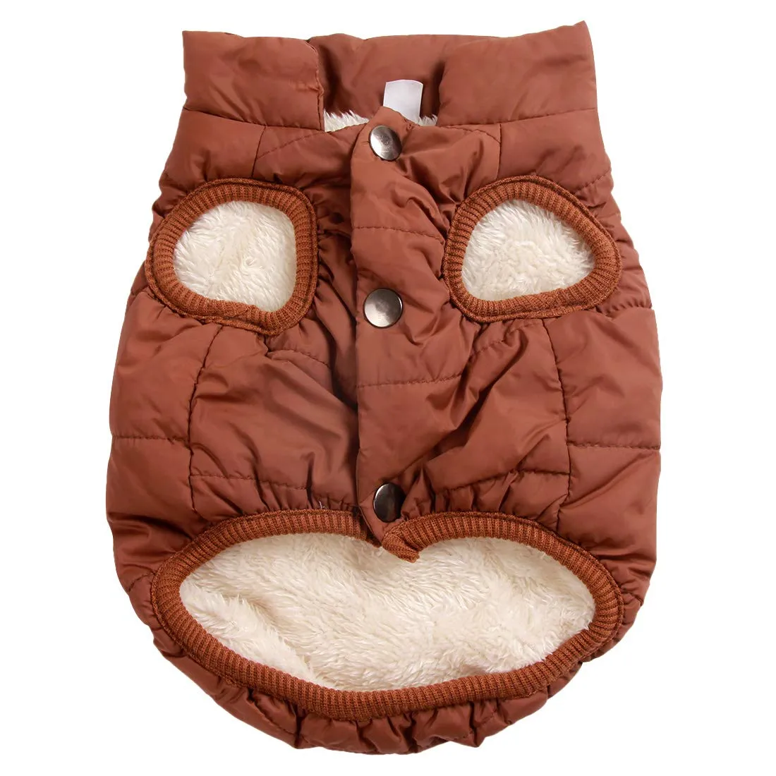 JoyDaog Giacca per Cani a 2 Strati Foderata in Pile Antivento, Marrone, XXXL - immagine 1