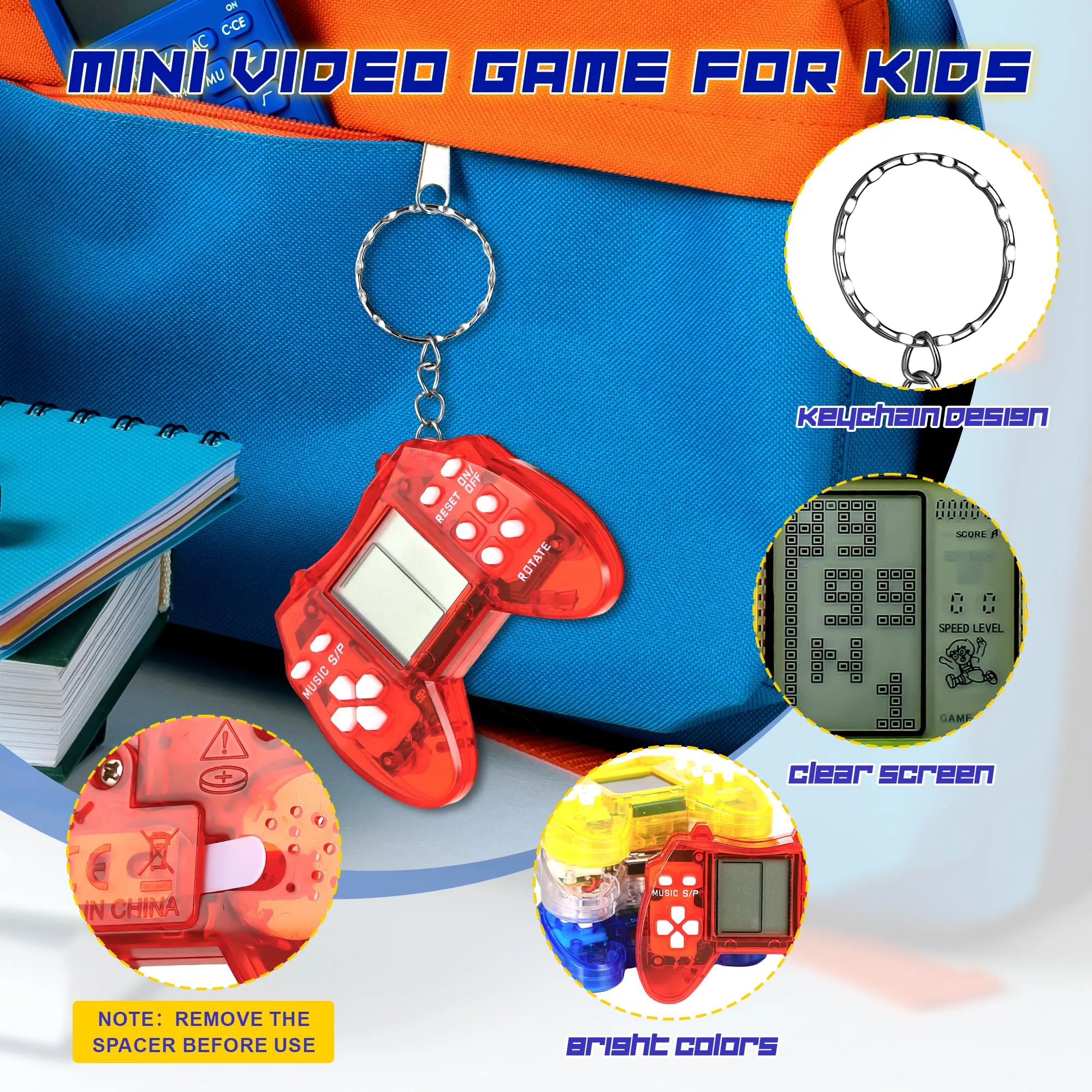 Starvortex 20 Portachiavi Mini Console con Gioco di Mattoni - immagine 4