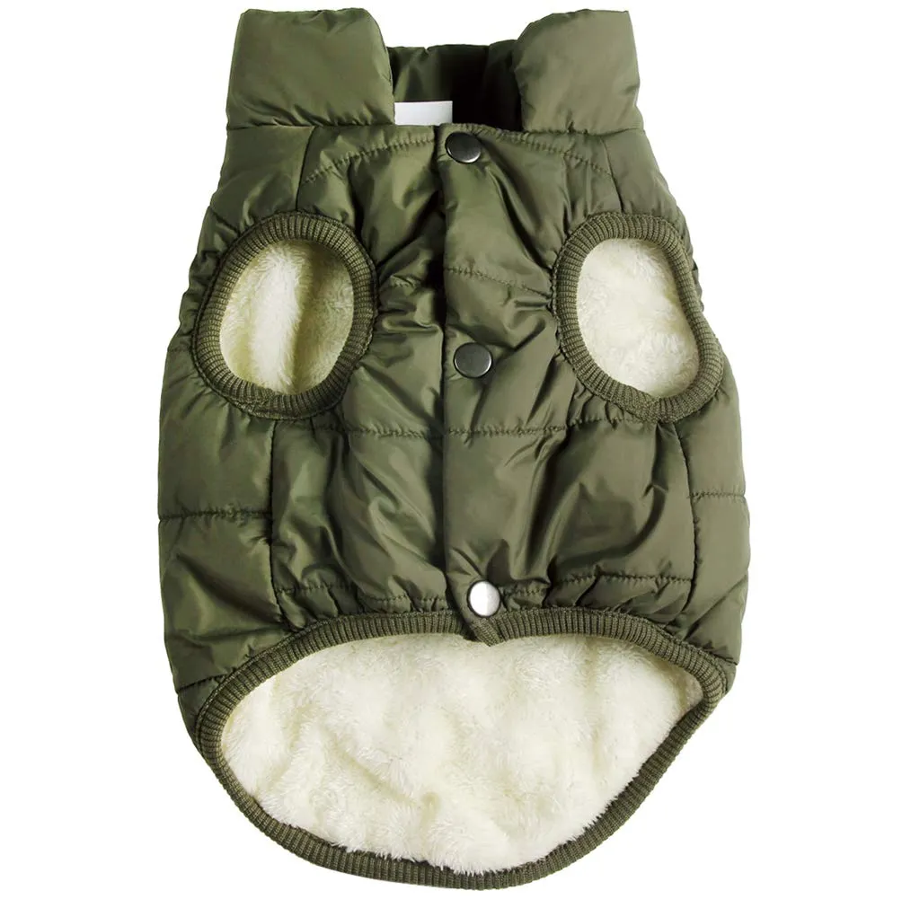 JoyDaog Cappottino per cani foderato in pile, antivento, verde, XXL - immagine 1