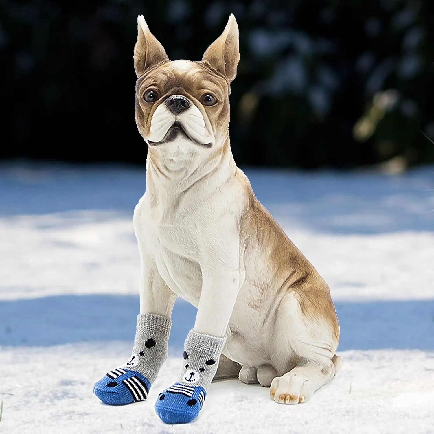 PETLOFT Calzini Antiscivolo per Cane con Cinghie Regolabili, 4 Pezzi (Grigio, 4XL) - immagine 7